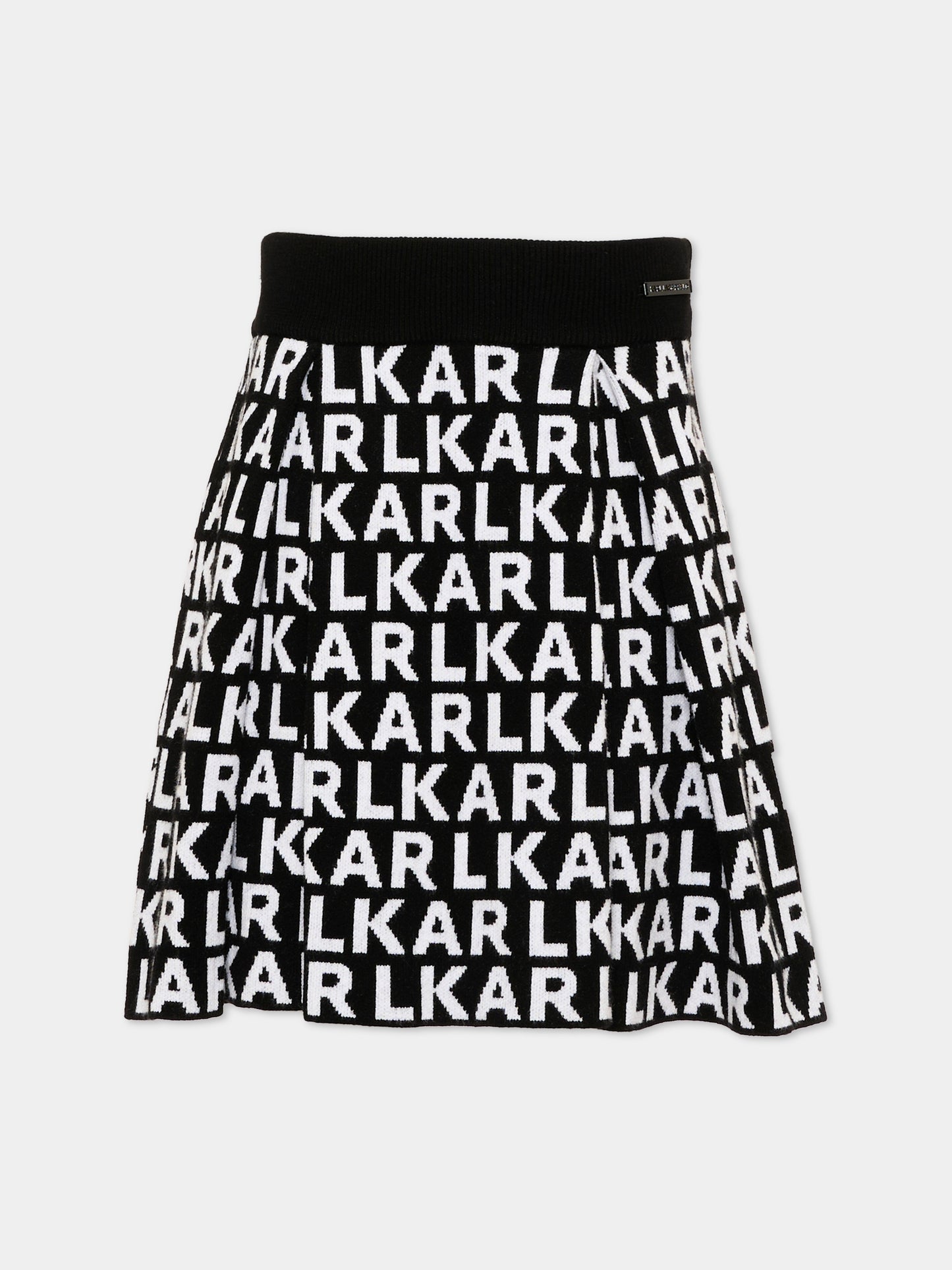 Gonna nera per bambina con logo,Karl Lagerfeld Kids,Z31348 M41