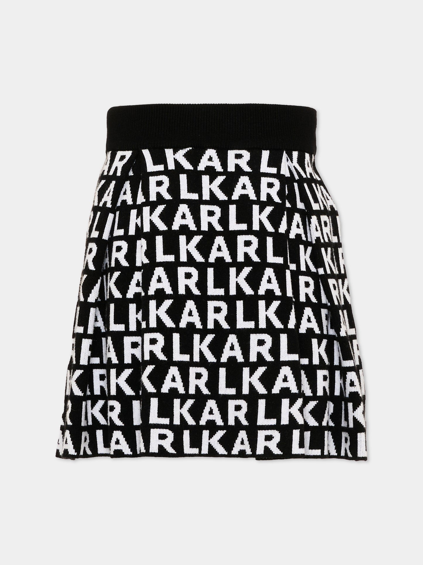 Gonna nera per bambina con logo,Karl Lagerfeld Kids,Z31348 M41