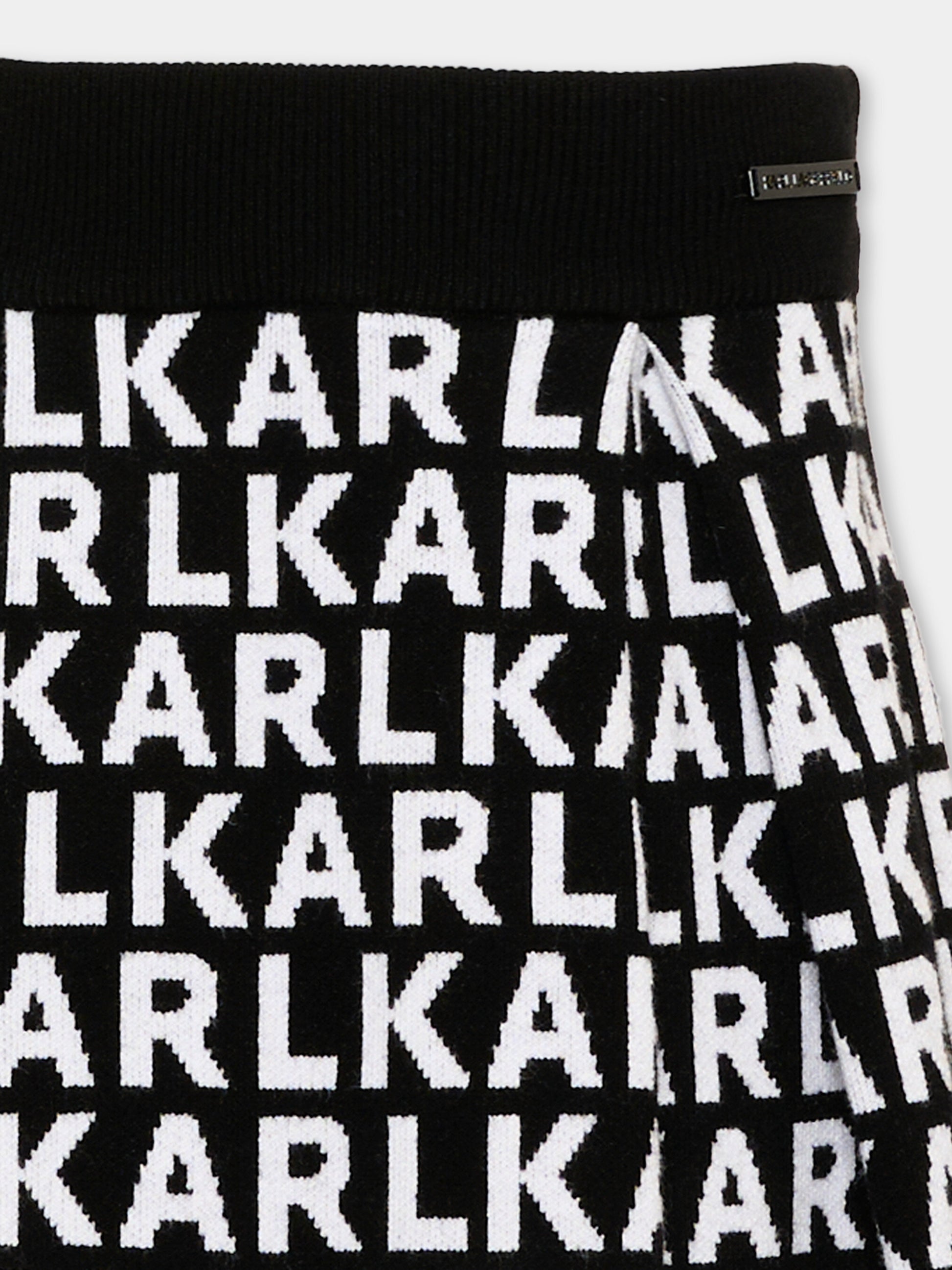 Gonna nera per bambina con logo,Karl Lagerfeld Kids,Z31348 M41