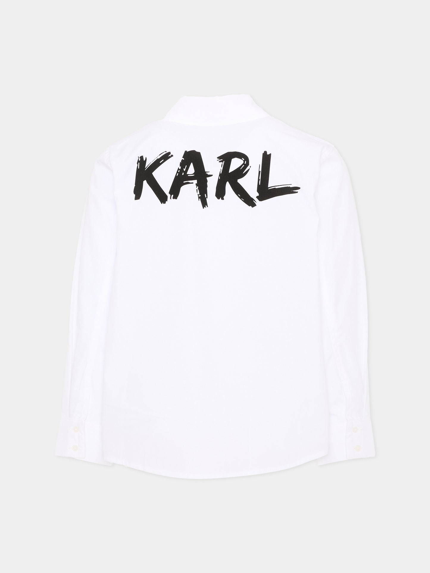 Camicia bianca per bambino con logo,Karl Lagerfeld Kids,Z31378 10P