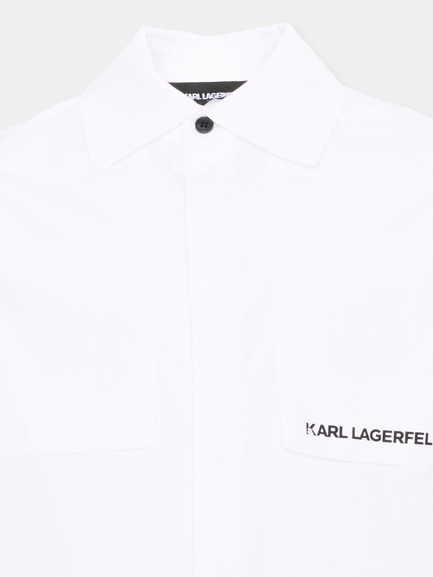 Camicia bianca per bambino con logo,Karl Lagerfeld Kids,Z31378 10P