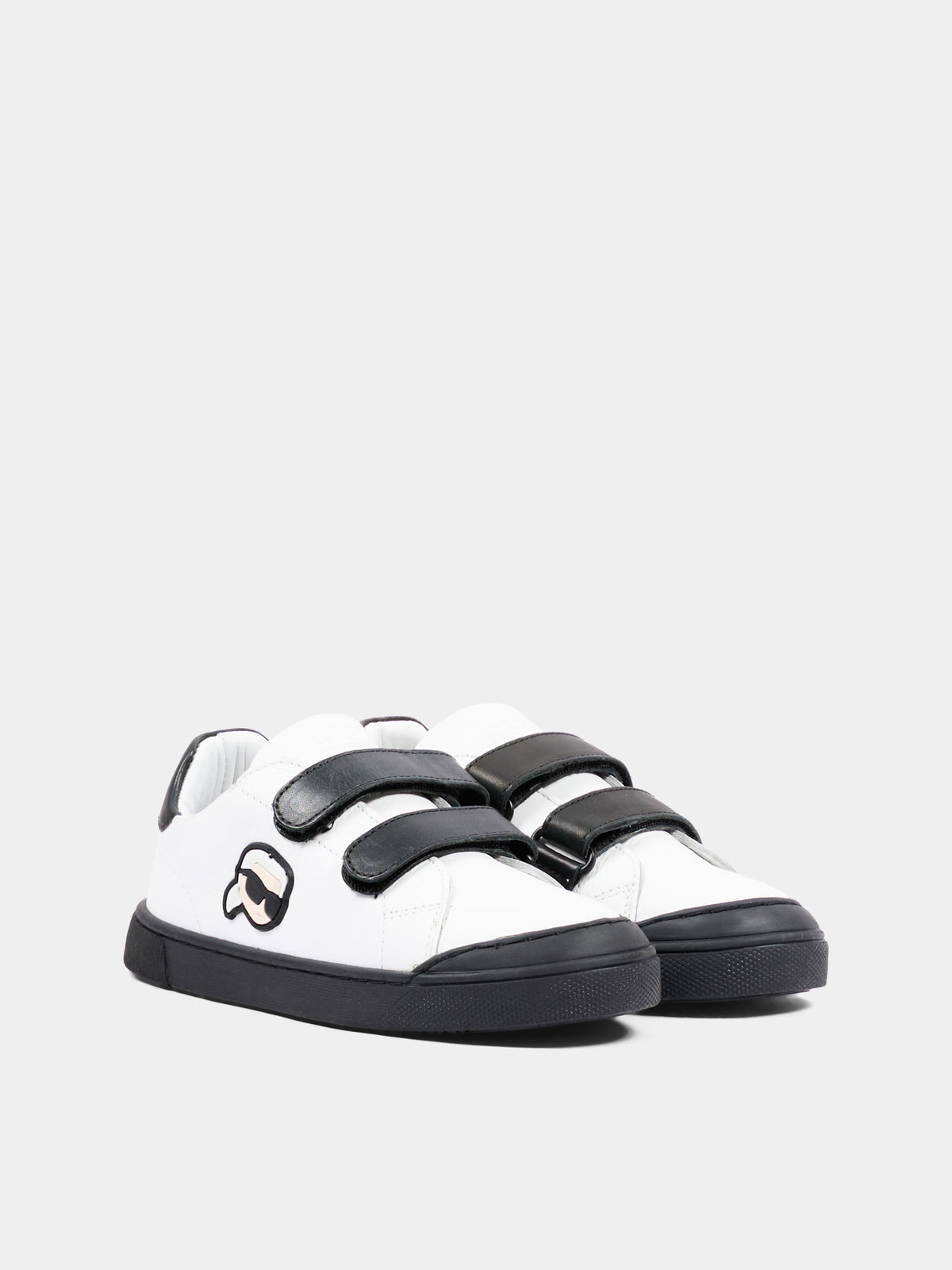Sneakers bianche per bambino con logo,Karl Lagerfeld Kids,Z31411 M41