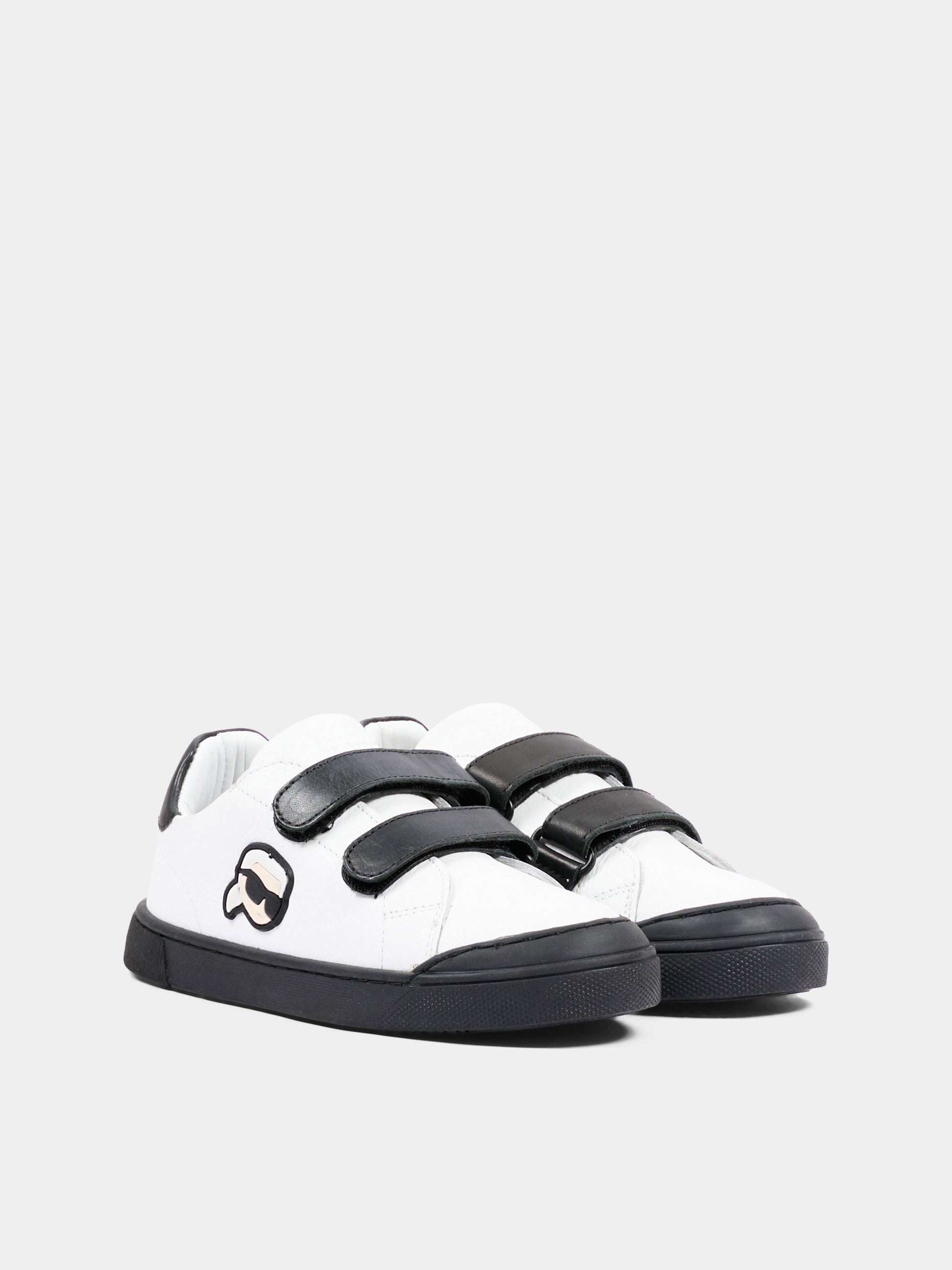 Sneakers bianche per bambino con logo,Karl Lagerfeld Kids,Z31411 M41