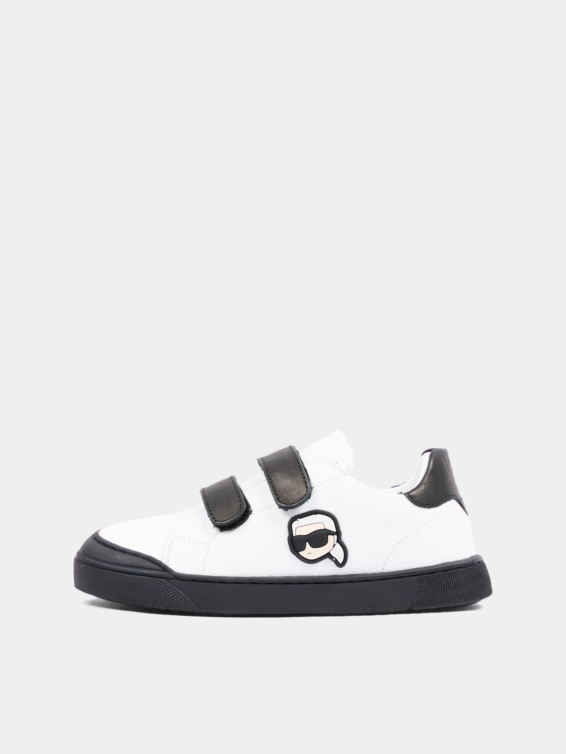 Sneakers bianche per bambino con logo,Karl Lagerfeld Kids,Z31411 M41