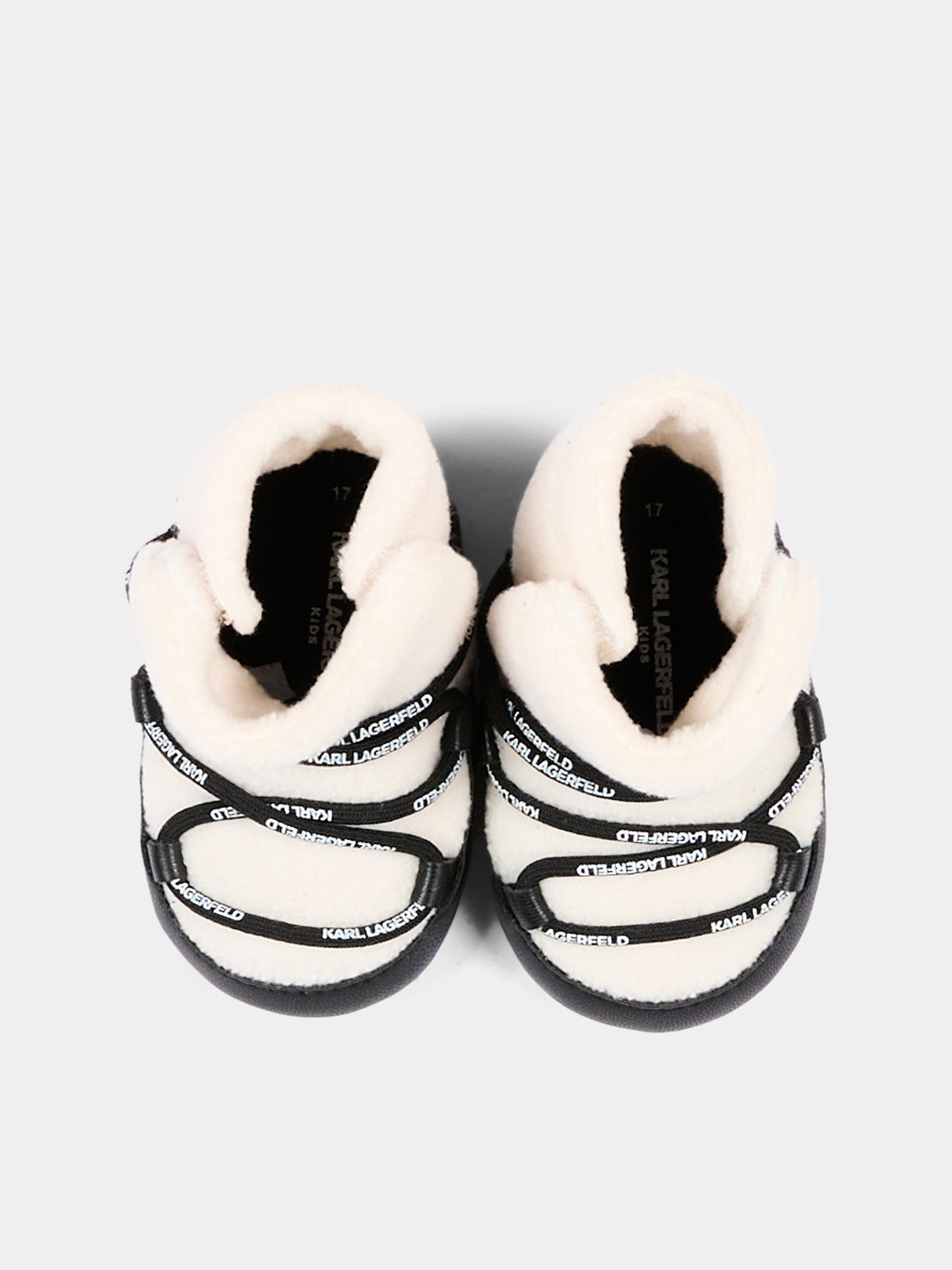 Stivaletti neri per neonati con logo,Karl Lagerfeld Kids,Z31413 09B