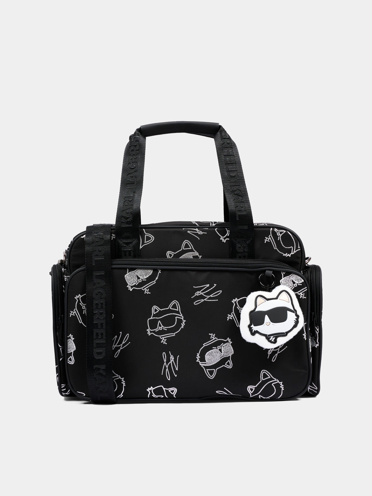 Borsa mamma nera per neonati con Choupette,Karl Lagerfeld Kids,Z31414 09B