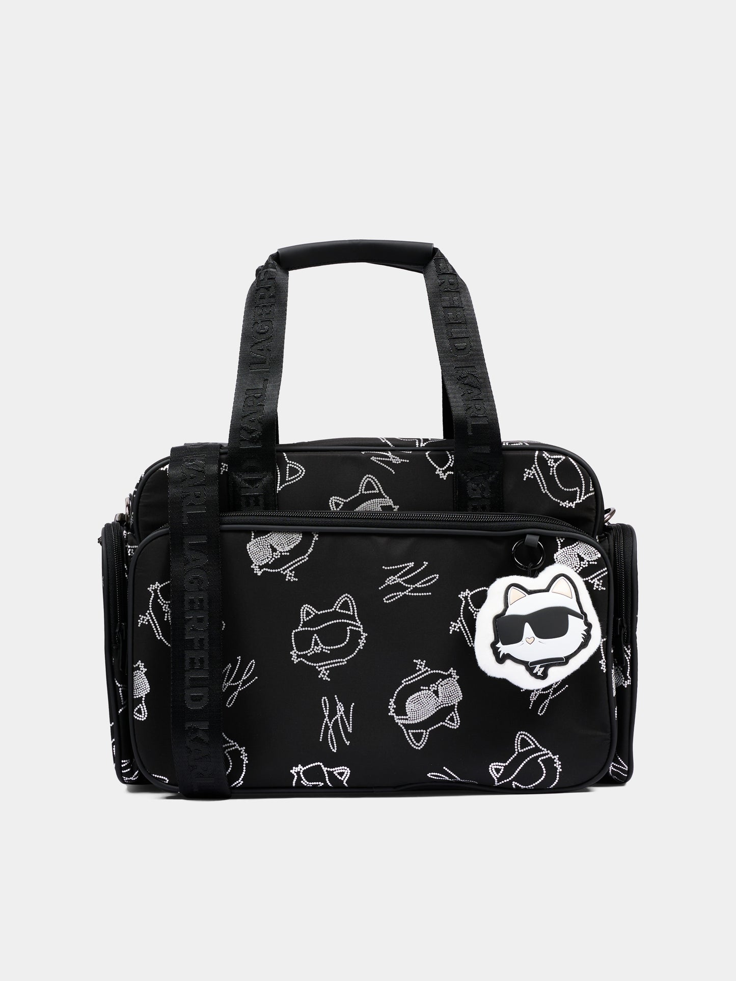 Borsa mamma nera per neonati con Choupette,Karl Lagerfeld Kids,Z31414 09B
