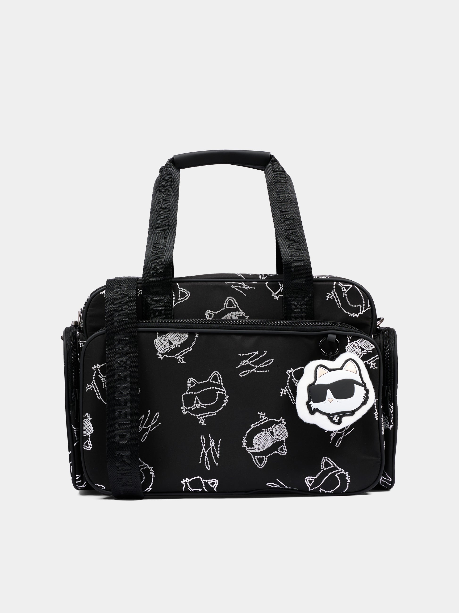 Borsa mamma nera per neonati con Choupette,Karl Lagerfeld Kids,Z31414 09B
