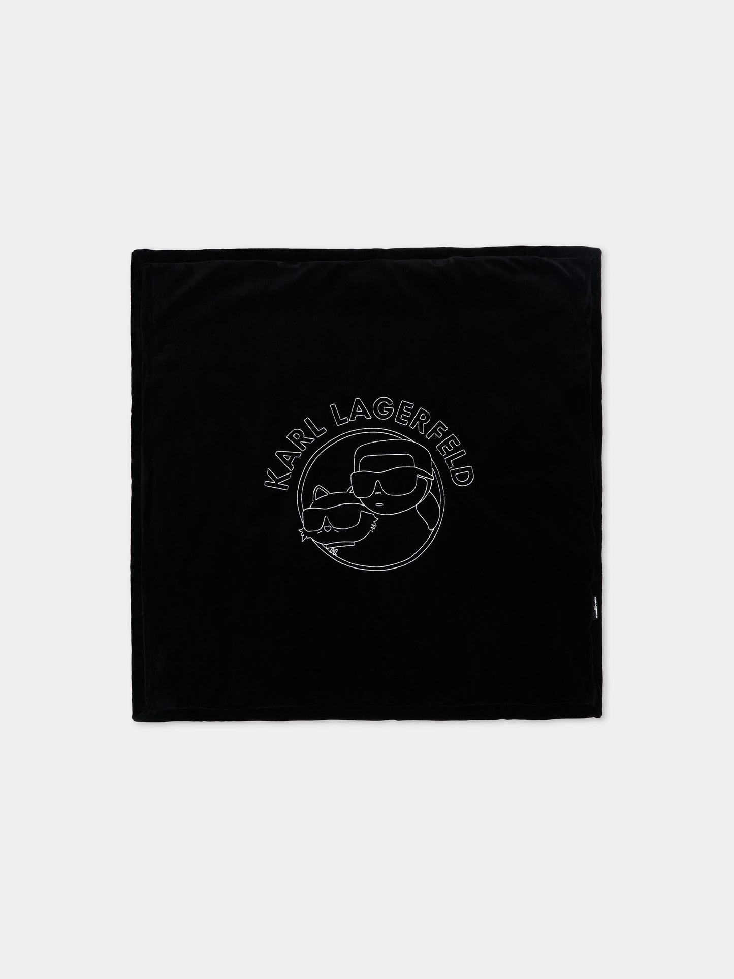 Coperta nera per neonati con logo,Karl Lagerfeld Kids,Z31418 09B