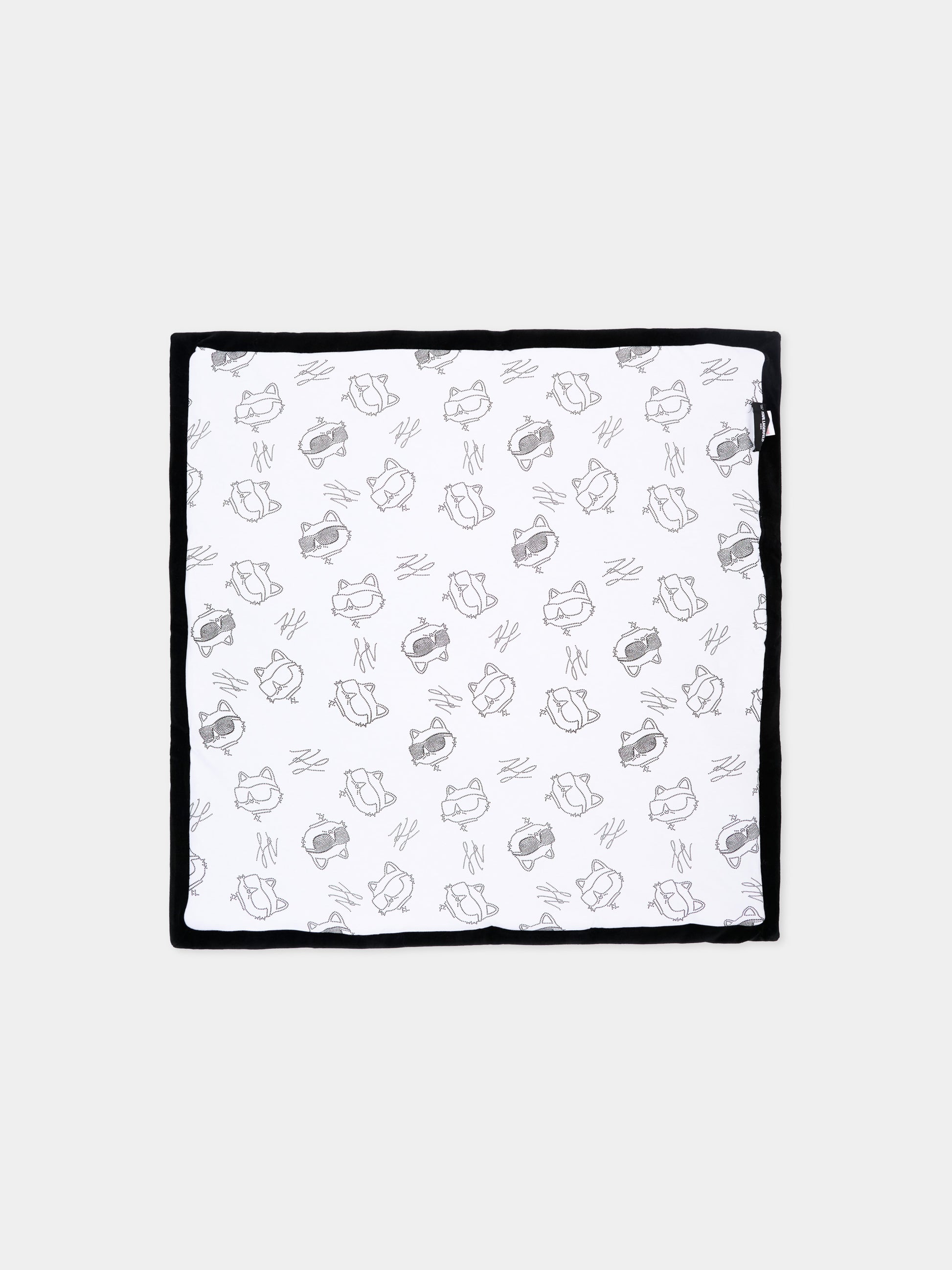 Coperta nera per neonati con logo,Karl Lagerfeld Kids,Z31418 09B