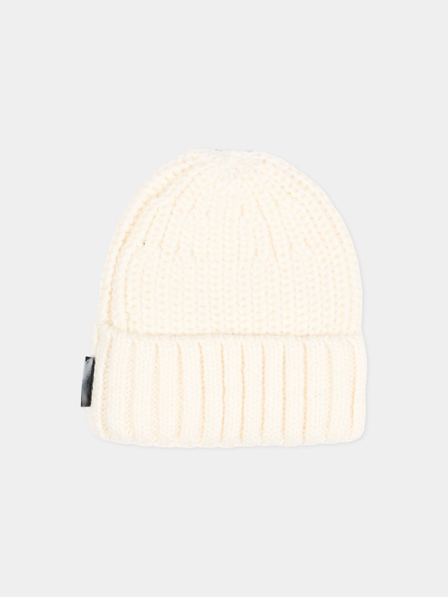 Berretto avorio per bambina con Ikonik Karl,Karl Lagerfeld Kids,Z31428 182