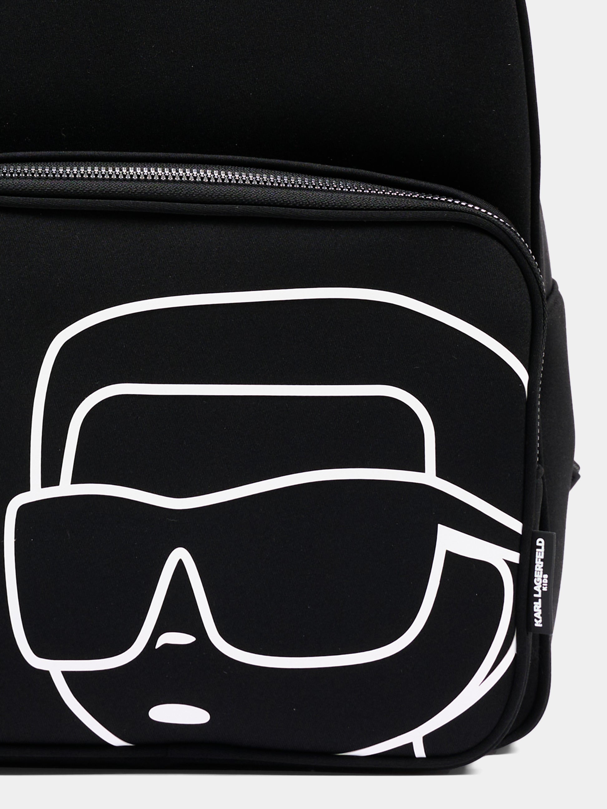 Zaino nero per bambino con Ikonik Karl,Karl Lagerfeld Kids,Z31445 09B