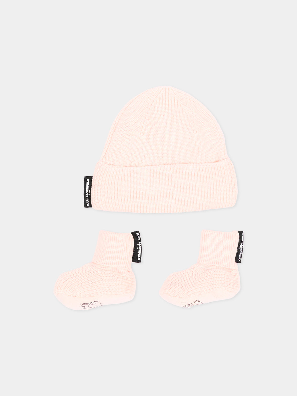 Set Accessori rosa per neonata con logo,Karl Lagerfeld Kids,Z31459 46M