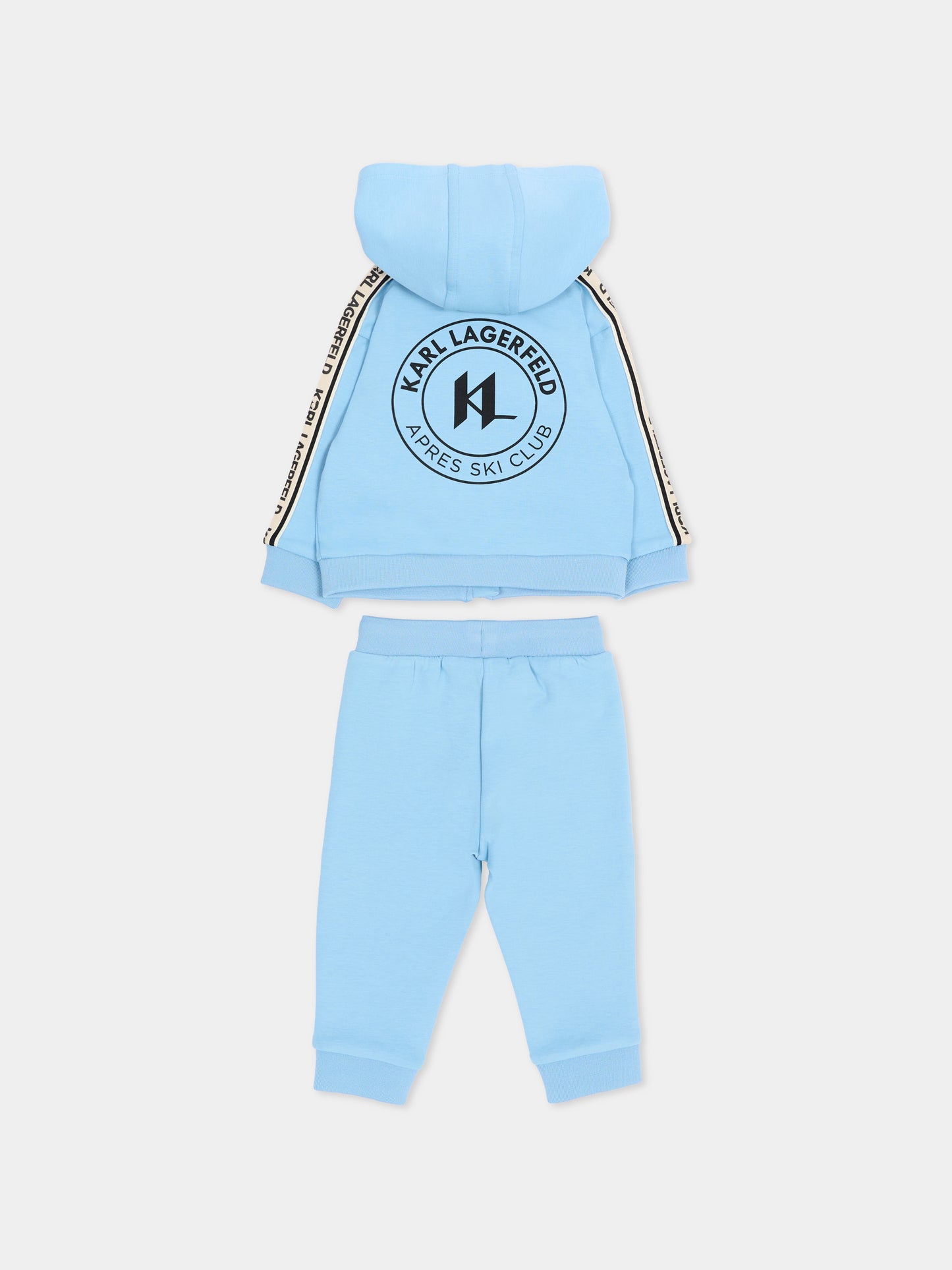 Completo sportivo azzurro per neonato con logo,Karl Lagerfeld Kids,Z31482 788