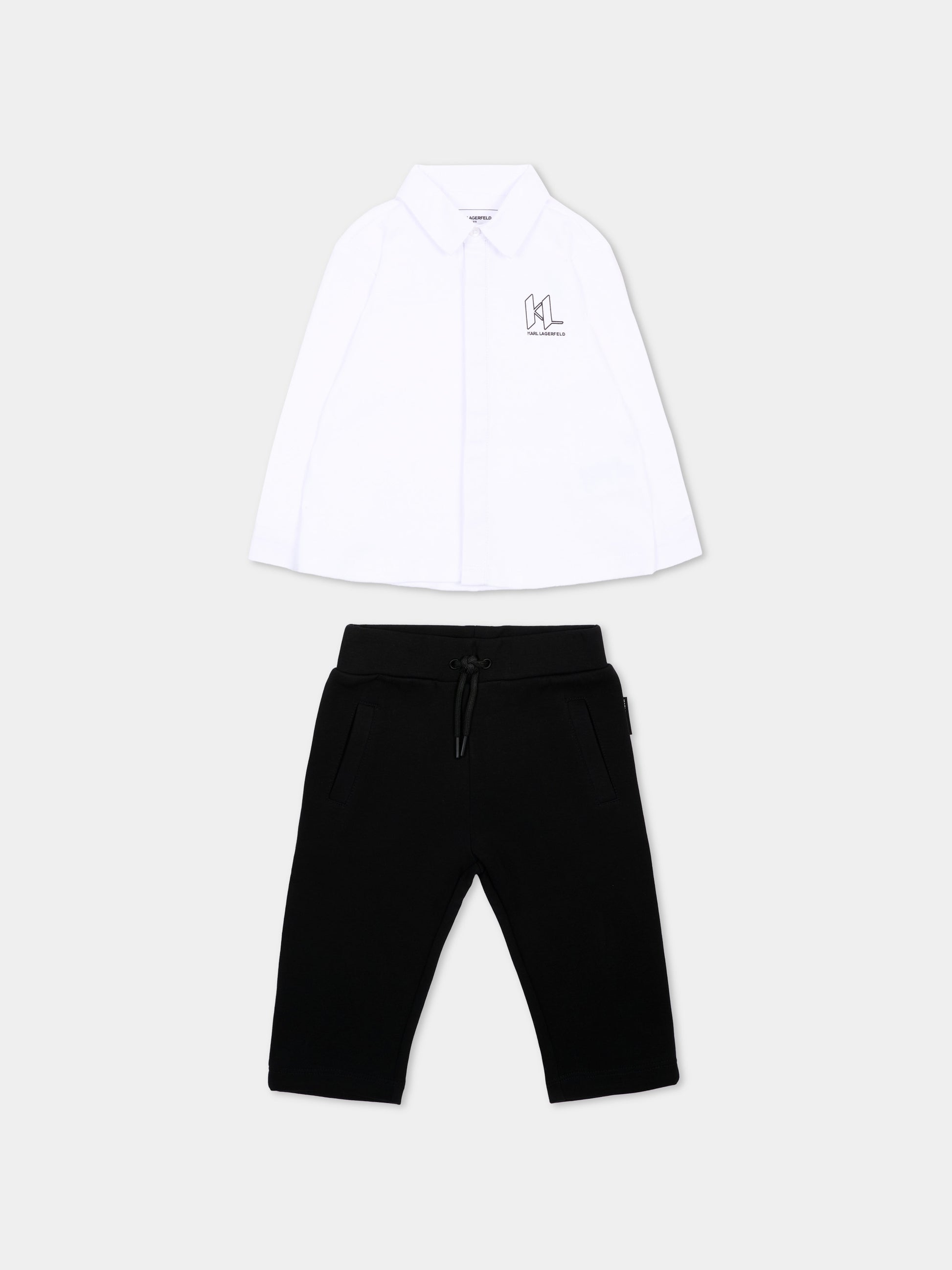 Completo nero per neonato con logo,Karl Lagerfeld Kids,Z31486 M41