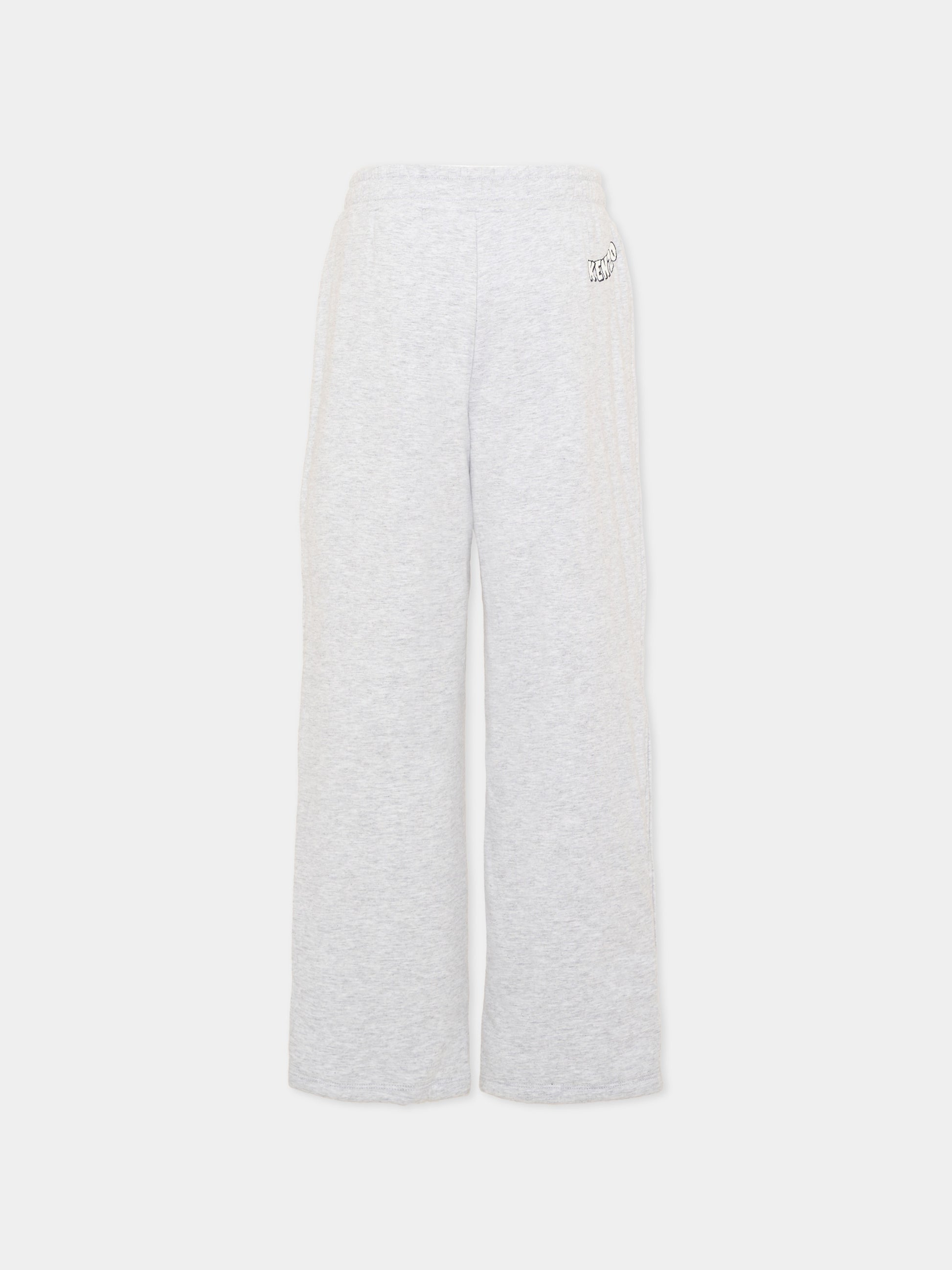 Pantaloni sportivi grigi per bambini con logo,Kenzo Kids,K61921 A32