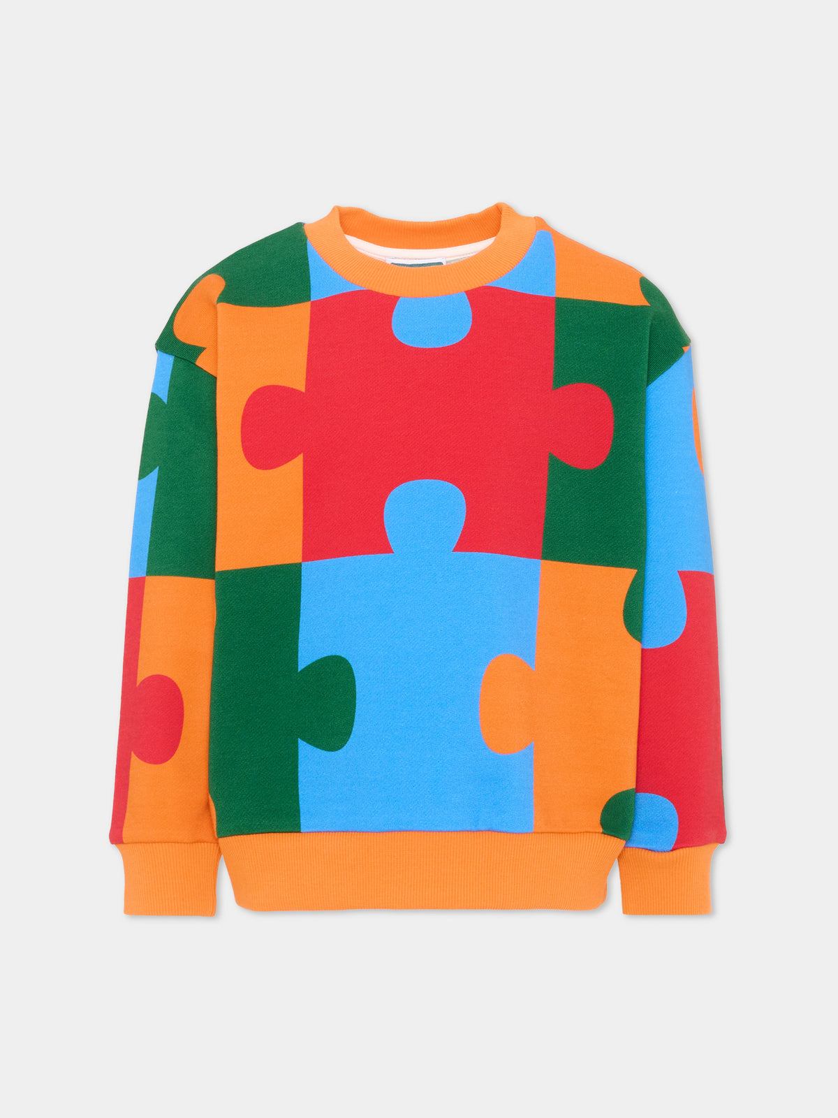 Felpa multicolor per bambino con puzzle,Kenzo Kids,K61926 Z41