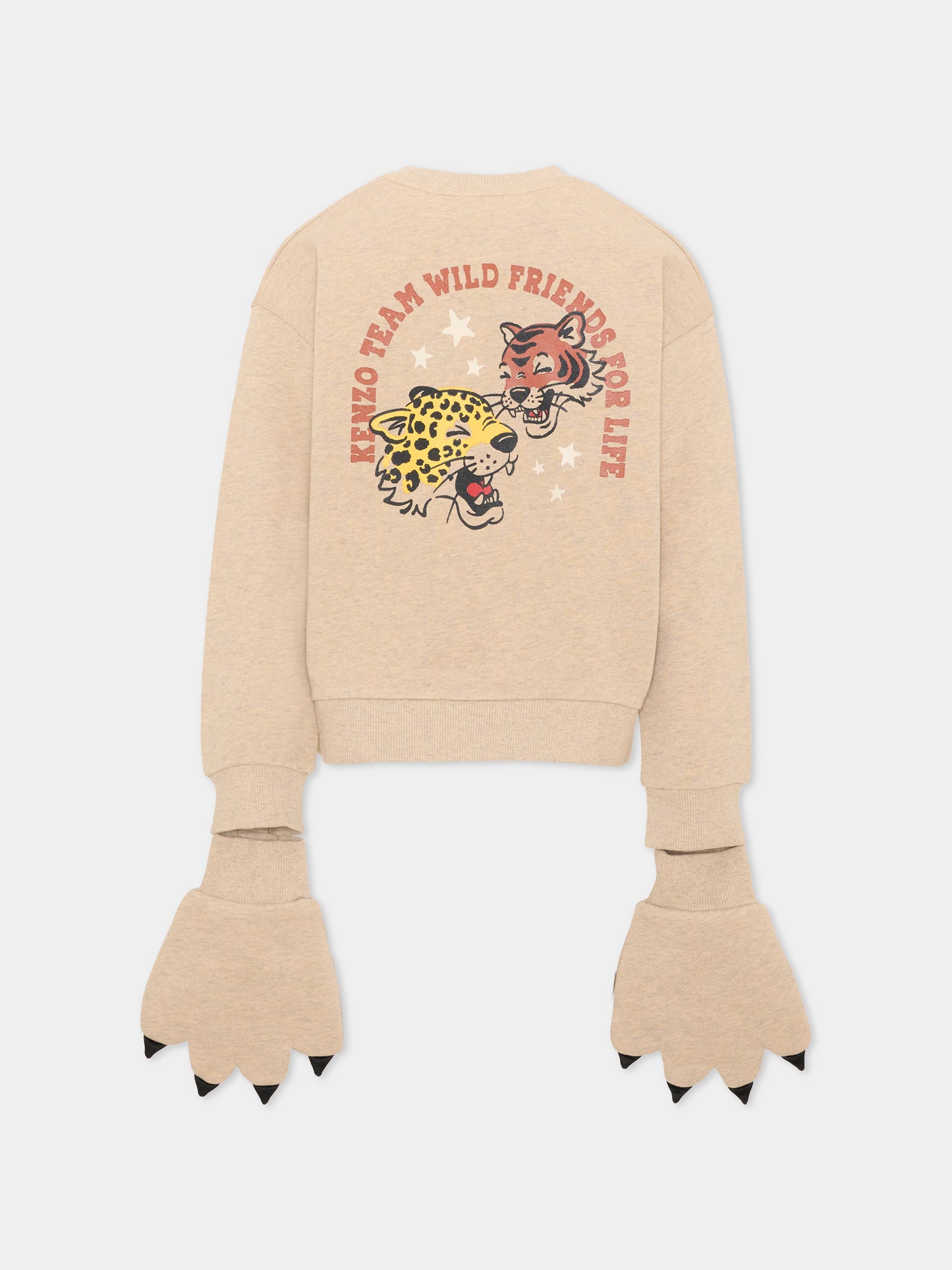 Felpa beige per bambini con tigri,Kenzo Kids,K61958 230