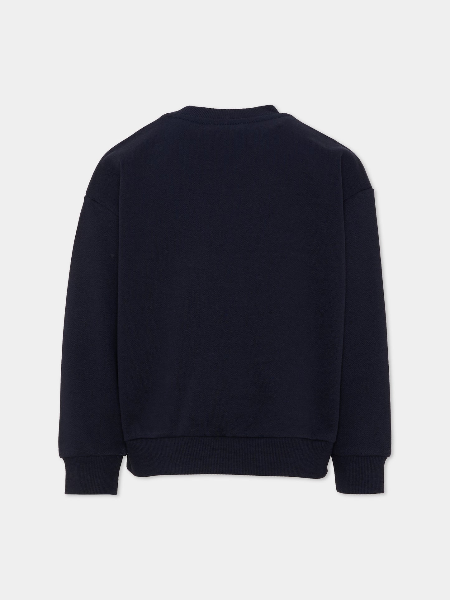 Felpa blu per bambini con logo,Kenzo Kids,K62029 845