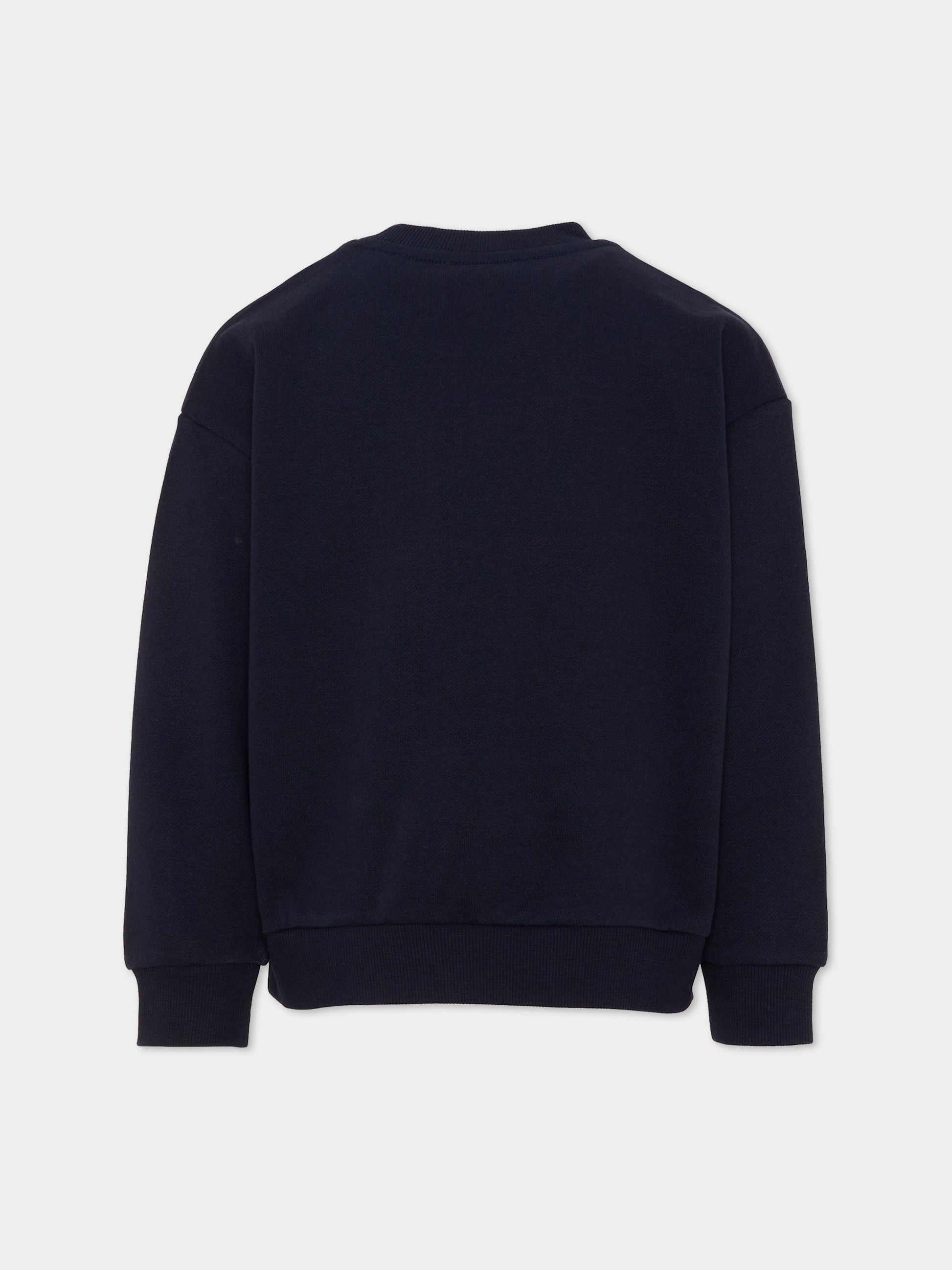 Felpa blu per bambini con logo,Kenzo Kids,K62029 845