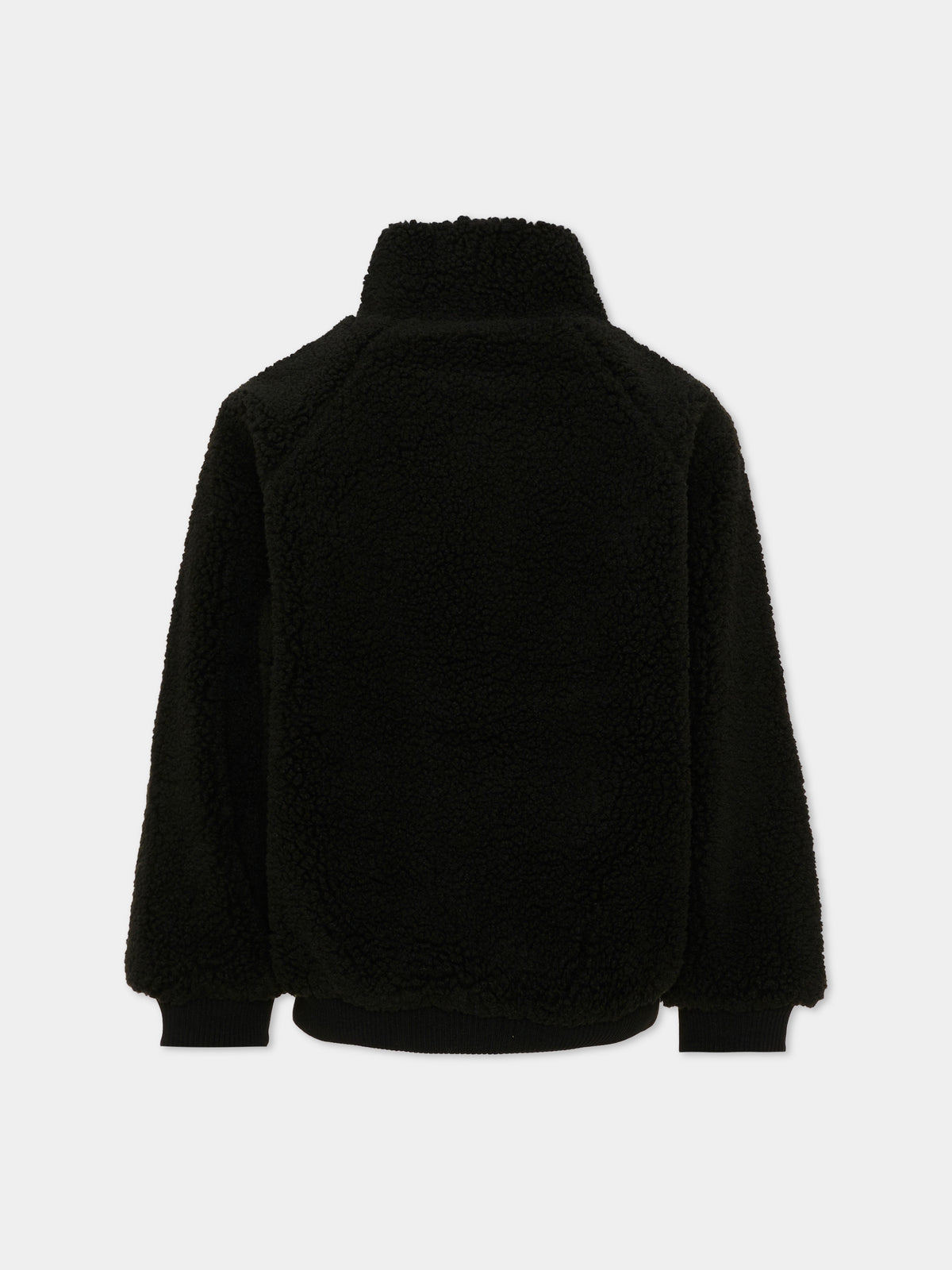 Ecopelliccia nera per bambini con logo,Kenzo Kids,K62038 09B