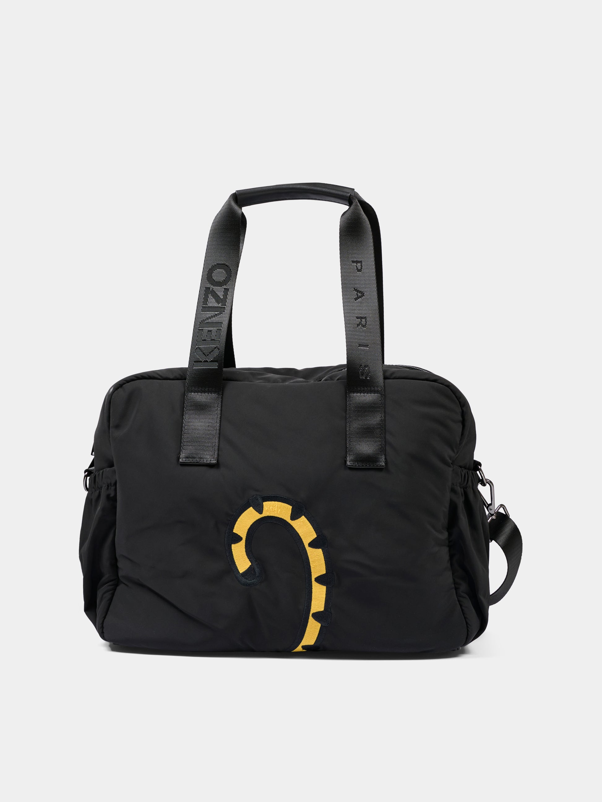 Borsa mamma nera per neonati con logo,Kenzo Kids,K62076 095