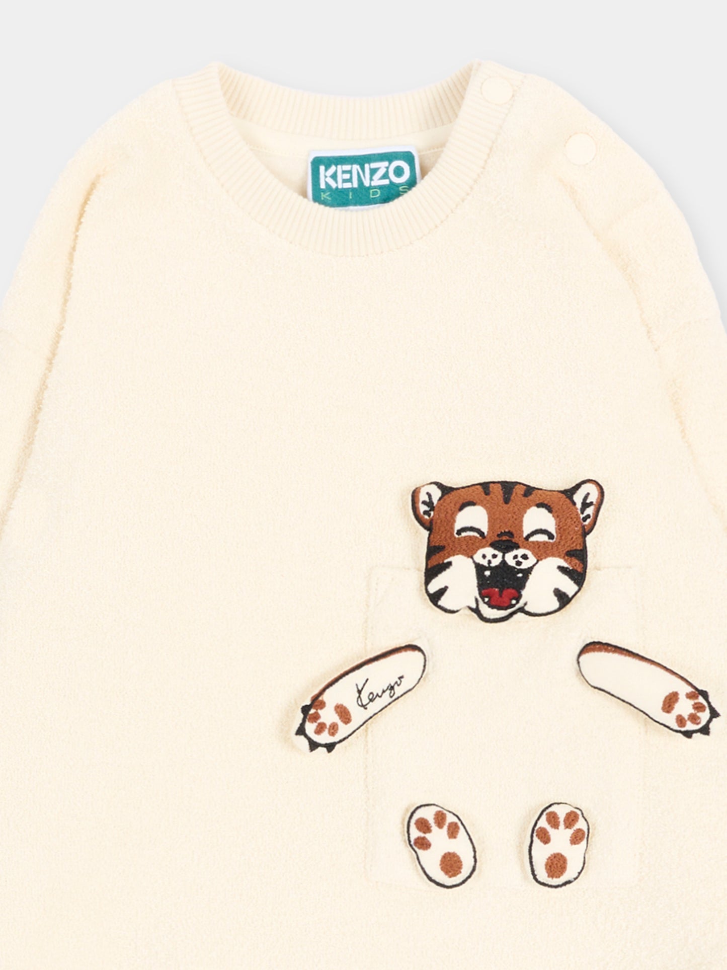 Completo sportivo lungo avorio Tiger,Kenzo Kids,K62101 21G