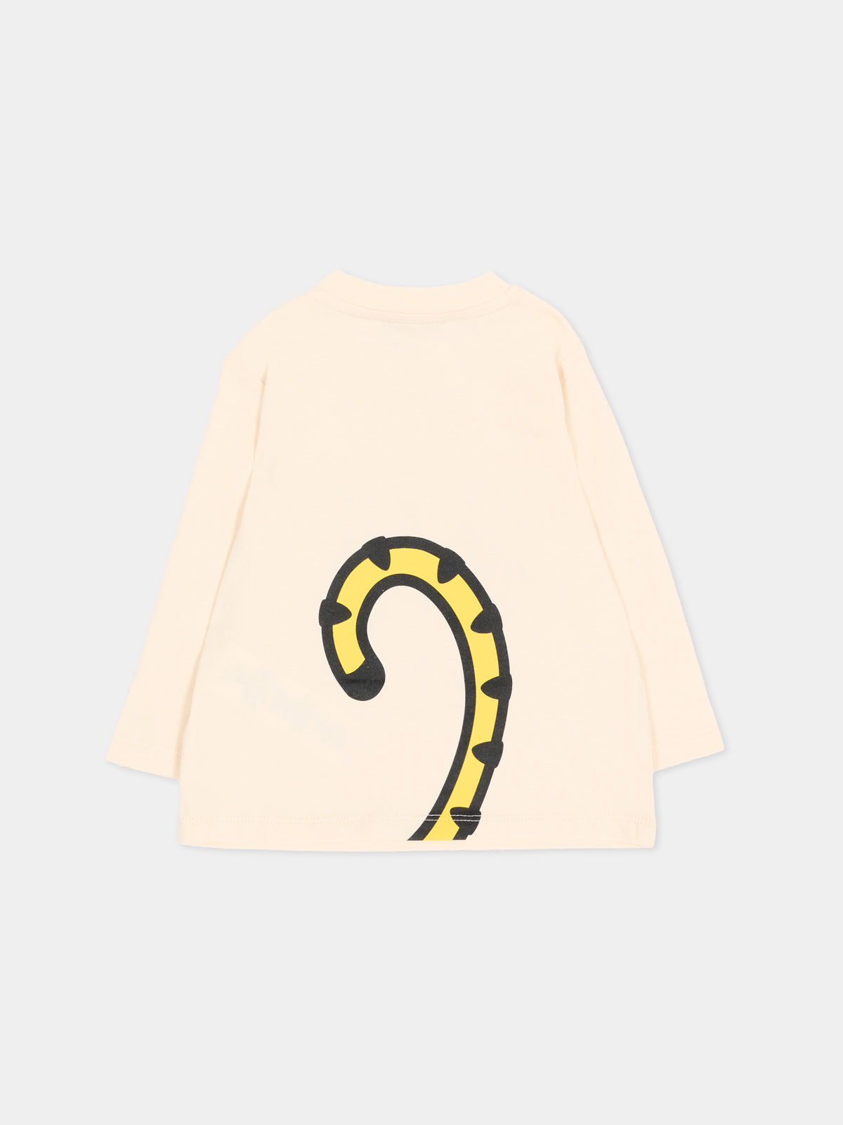 T-shirt a manica lunga avorio per neonato con tigre,Kenzo Kids,K62111 21G