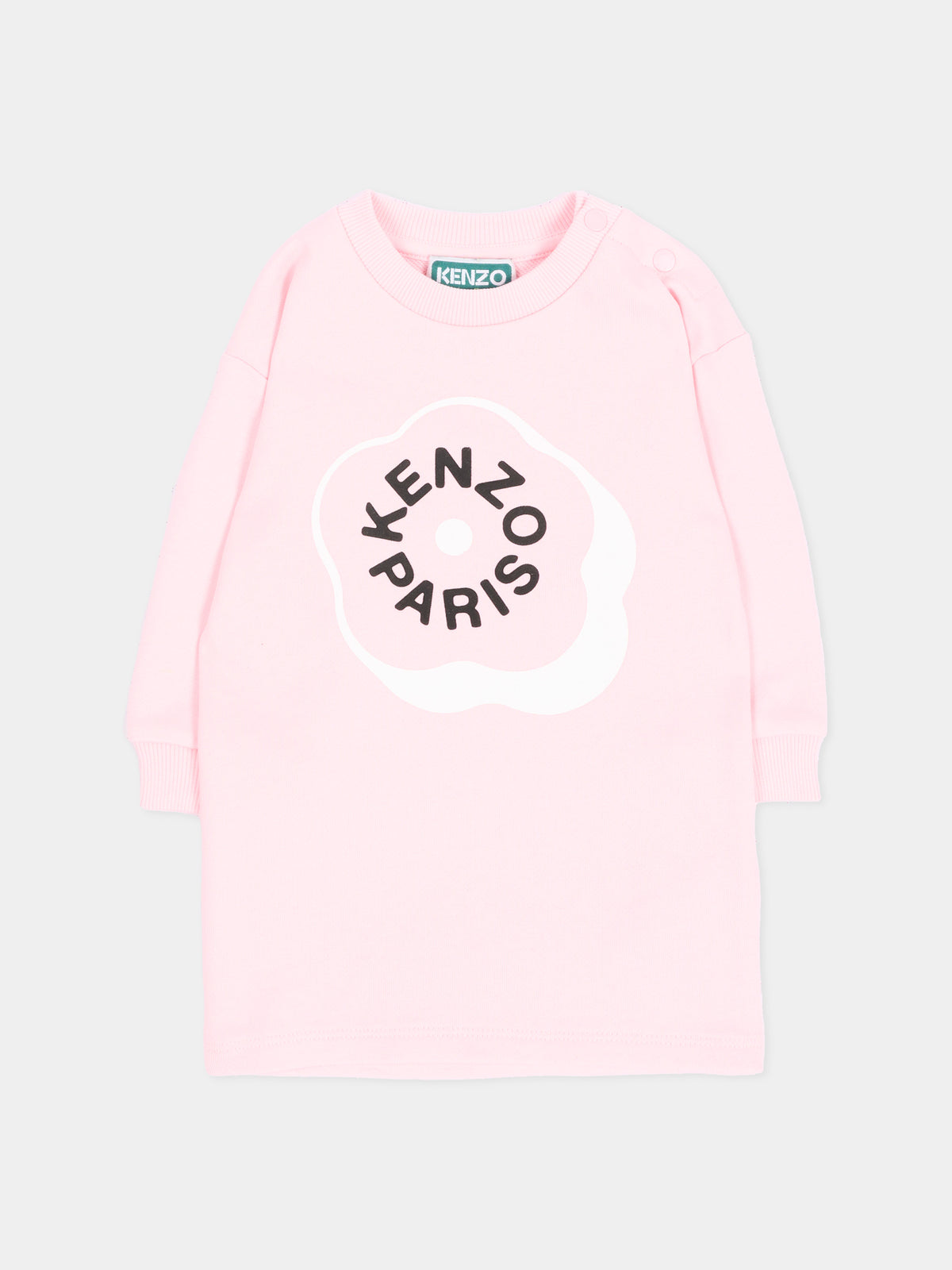 Vestito rosa per neonata con logo,Kenzo Kids,K62124 44F