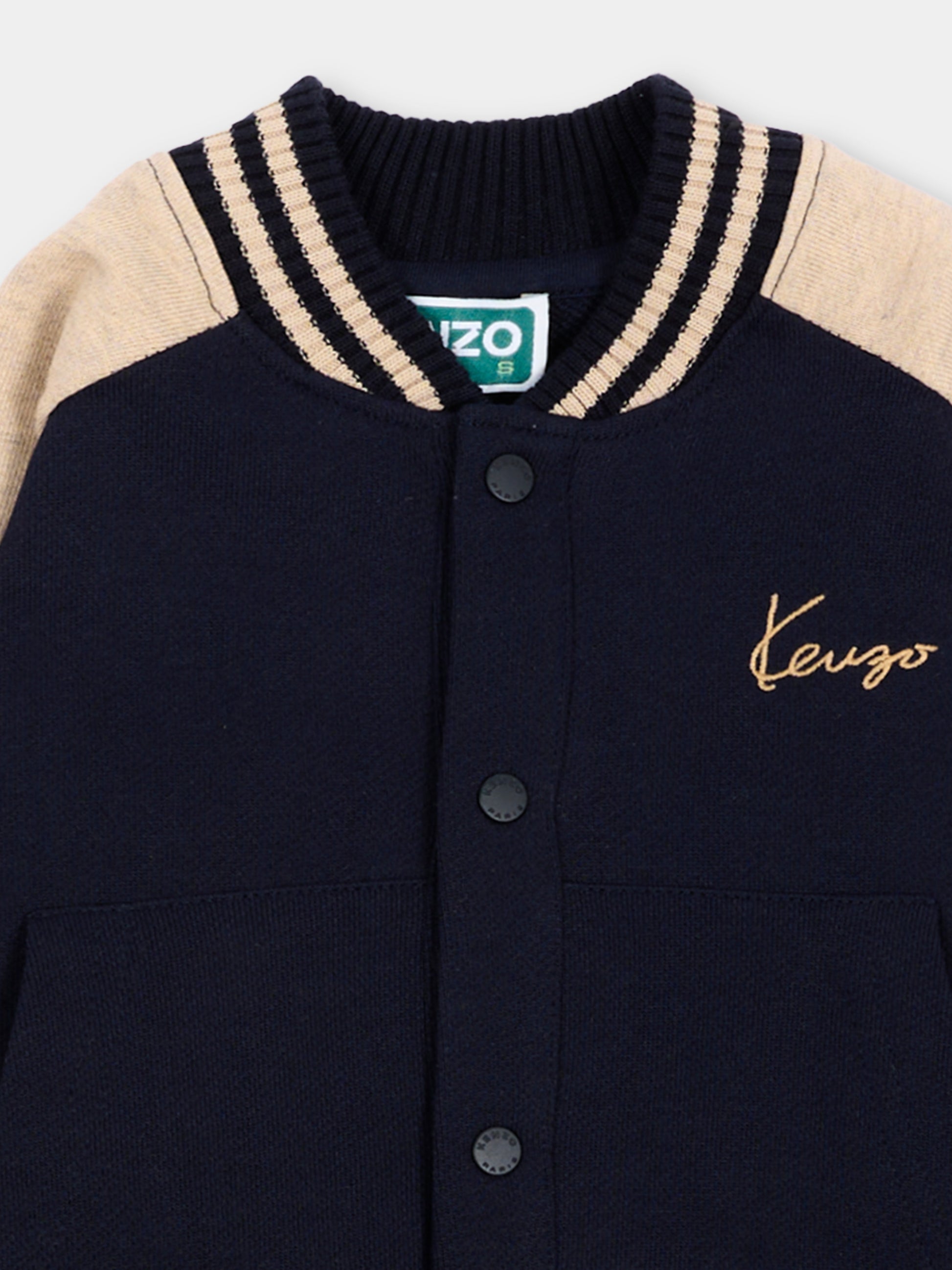 Completo sportivo lungo blu con tigre,Kenzo Kids,K62135 230