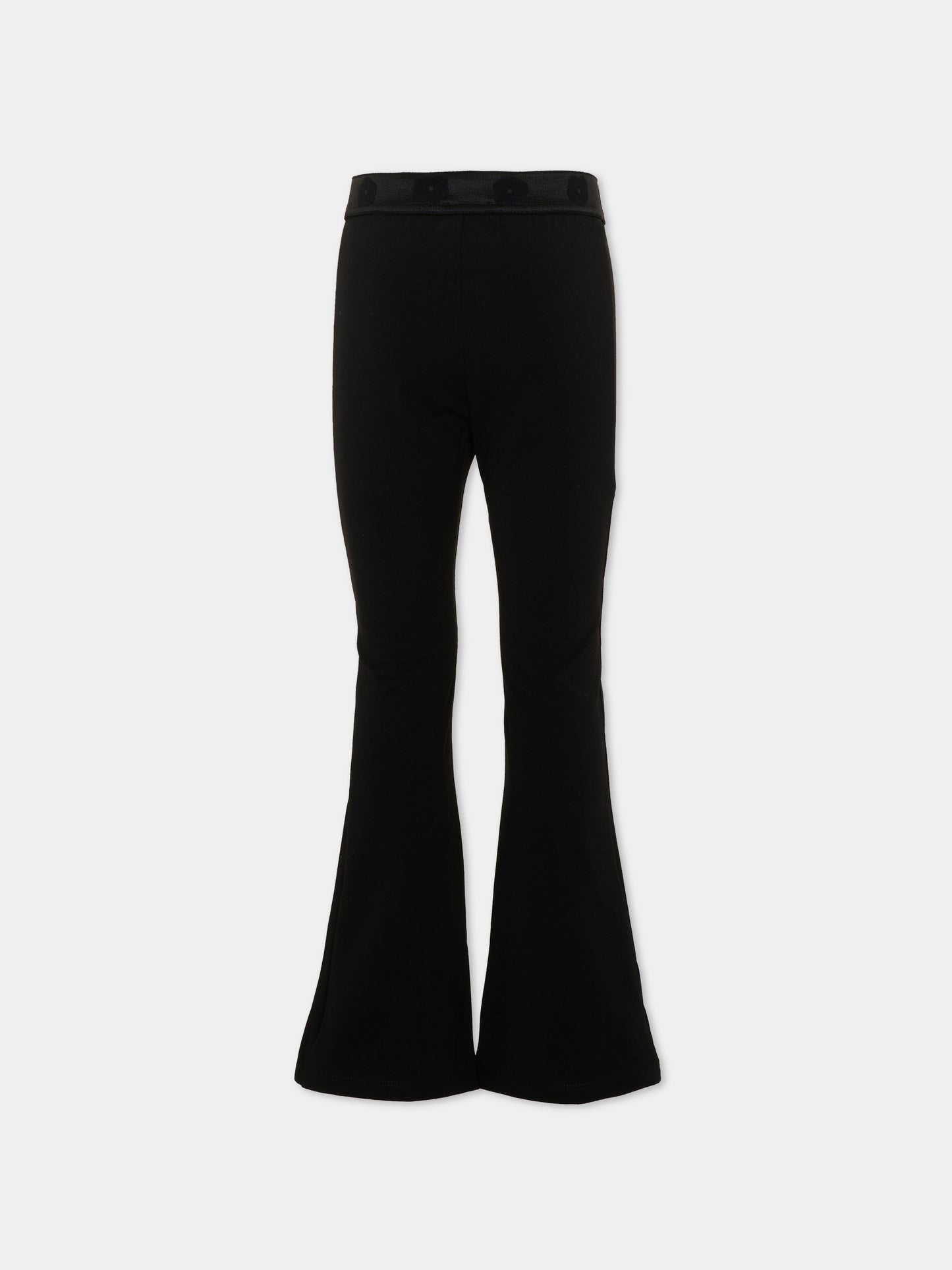 Leggings neri per bambina con logo,Kenzo Kids,K62187 09B
