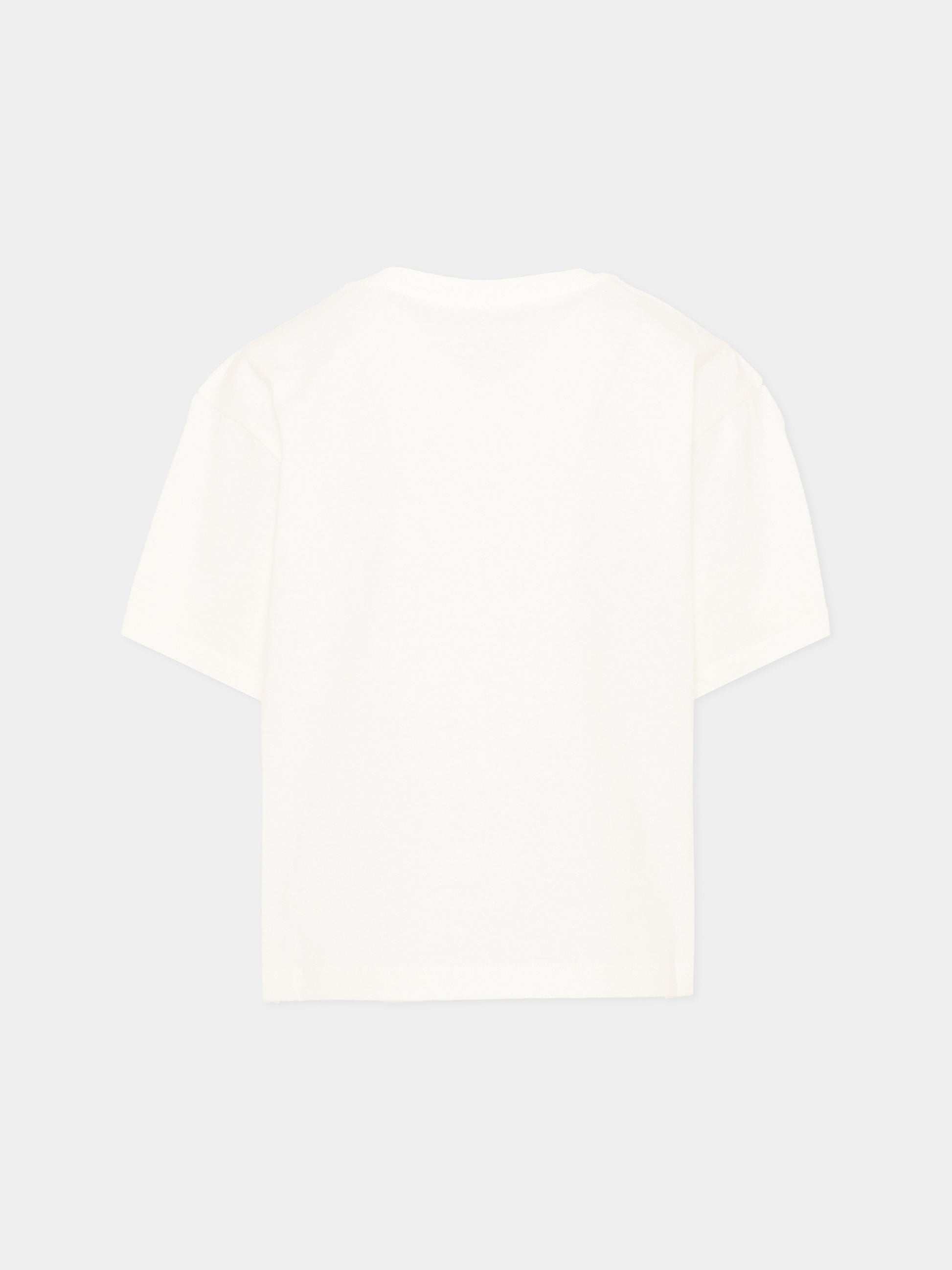 T-shirt bianca per bambina con logo,Kenzo Kids,K62190 117