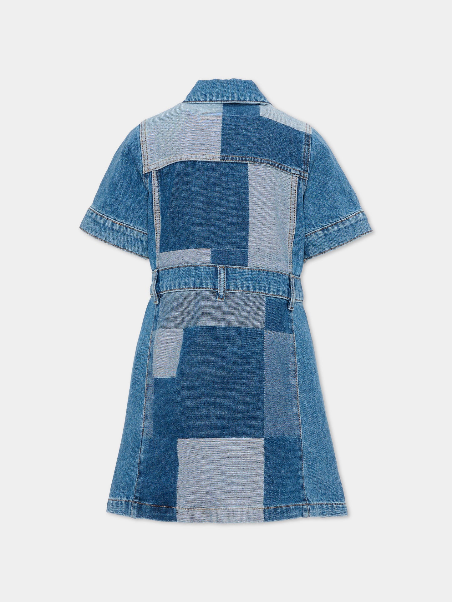 Vestito denim per bambina con patch,Marc Jacobs,W60977 Z10