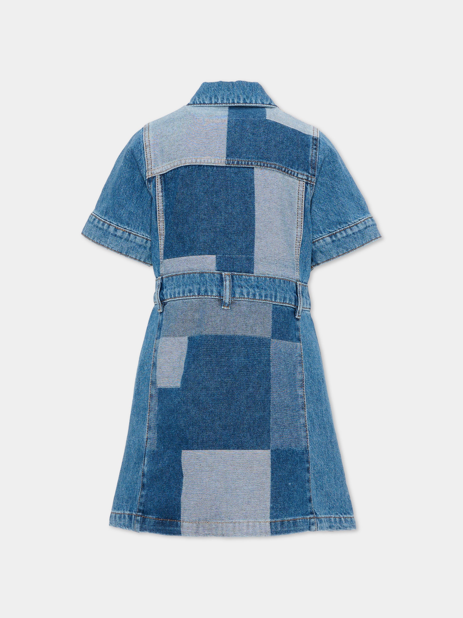Vestito denim per bambina con patch,Marc Jacobs,W60977 Z10