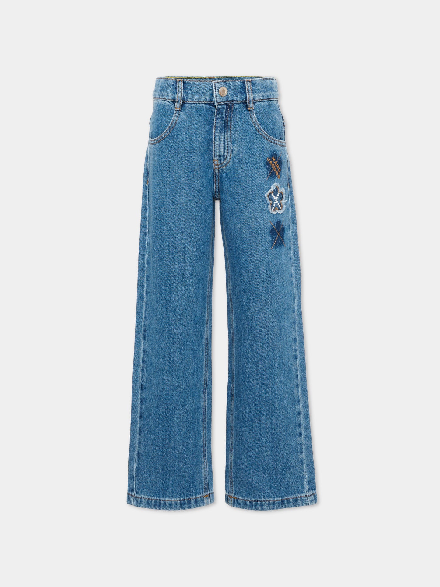 Jeans denim per bambina con ricami,Marc Jacobs,W60991 Z10