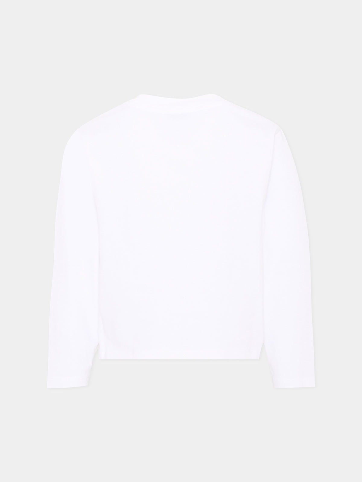 T-shirt a manica lunga bianca per bambina con logo,Marc Jacobs,W60997 10P