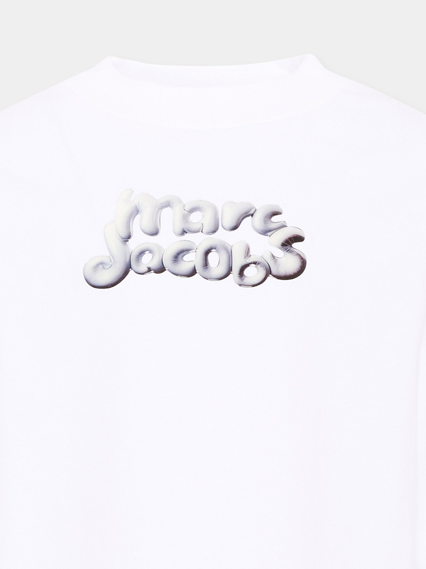 T-shirt a manica lunga bianca per bambina con logo,Marc Jacobs,W60997 10P