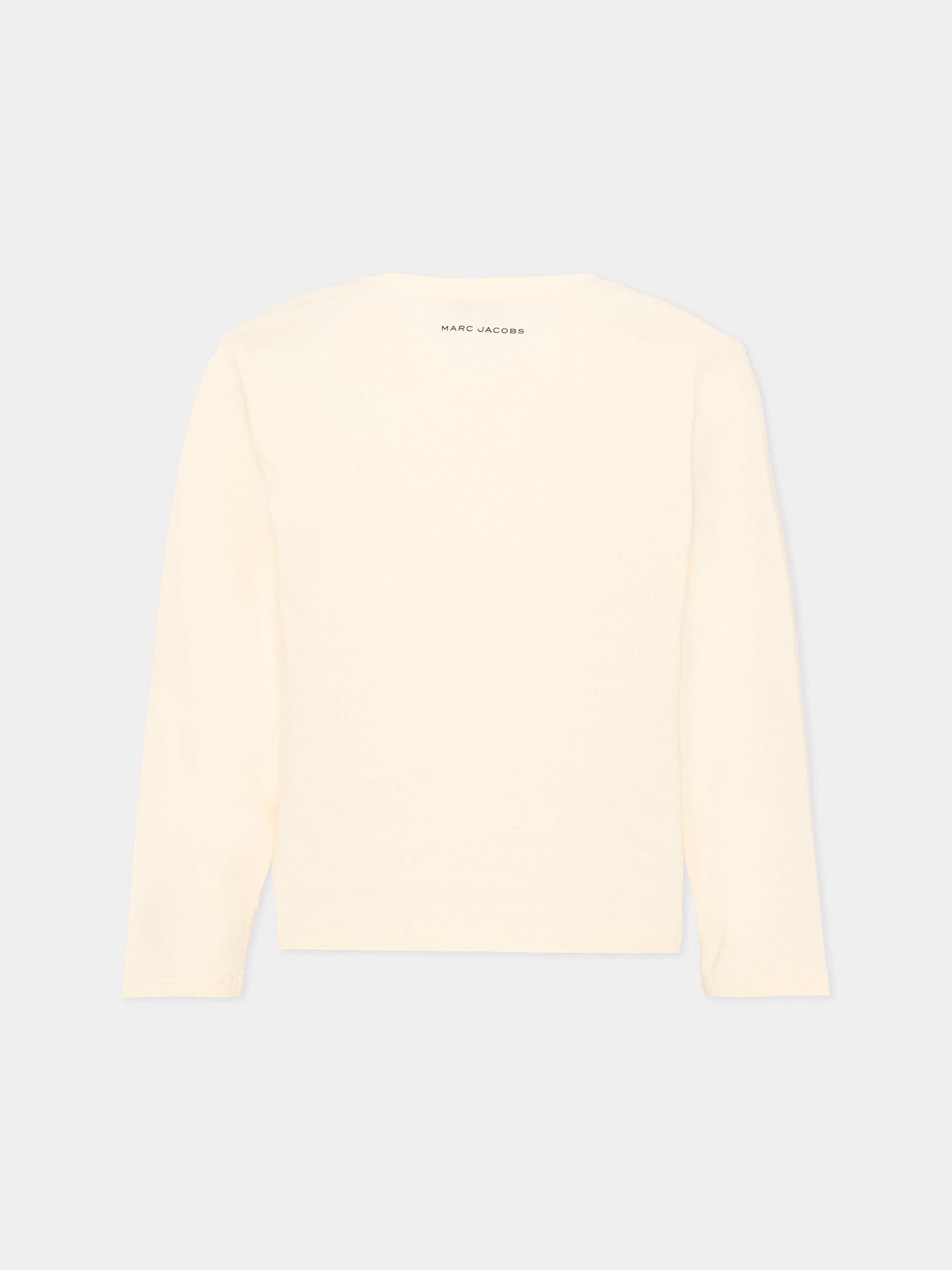 T-Shirt avorio per bambina a righe,Marc Jacobs,W60998 148