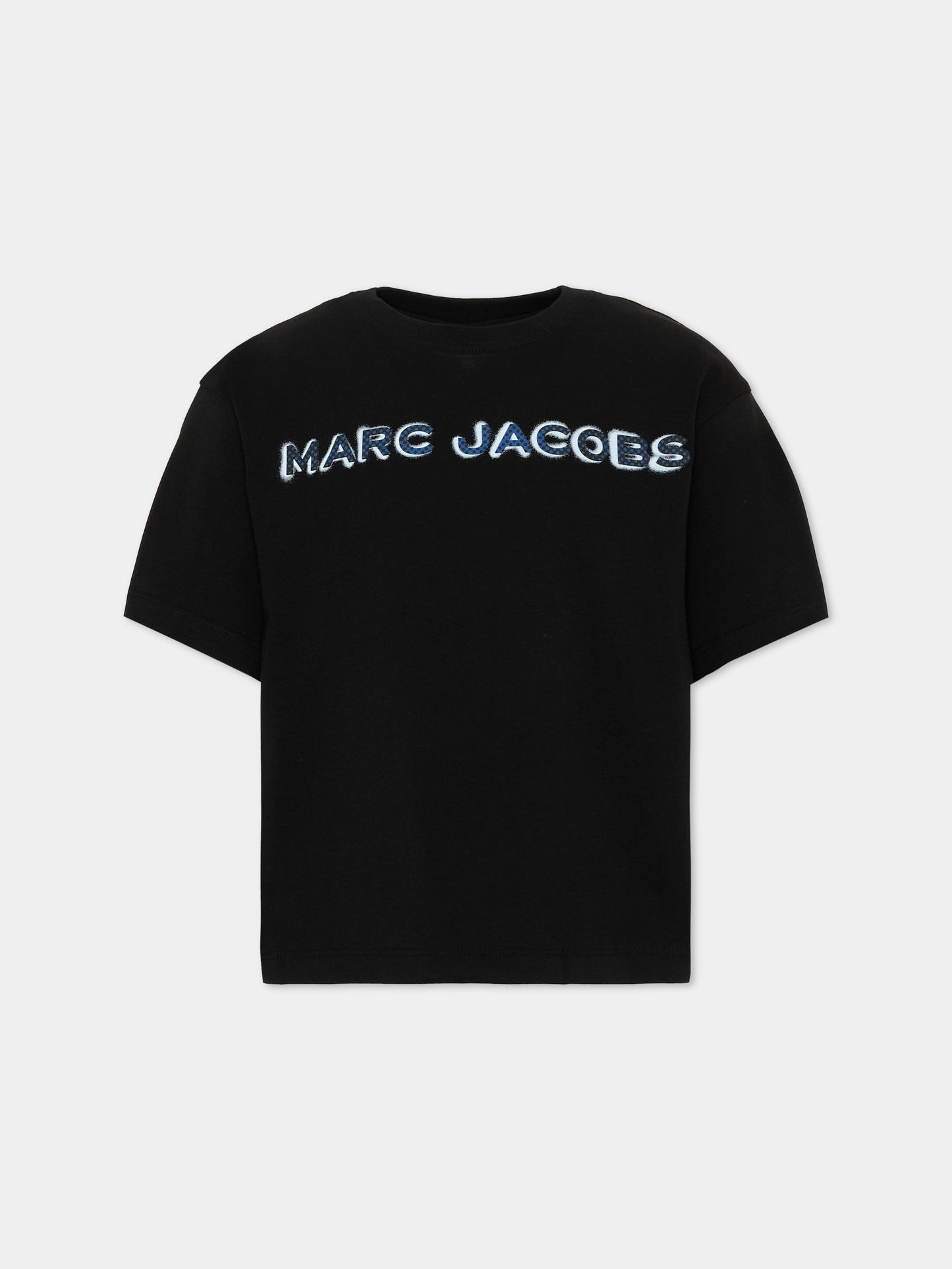 T-Shirt nera per bambino con logo,Marc Jacobs,W61025 09B