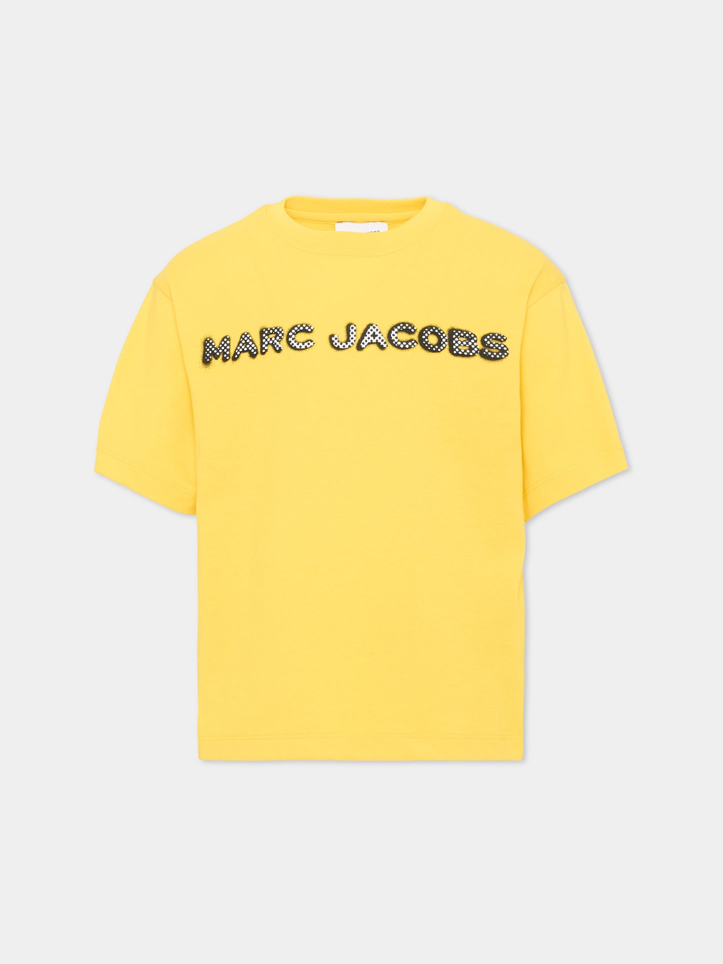 T-Shirt gialla per bambino con logo,Marc Jacobs,W61025 526