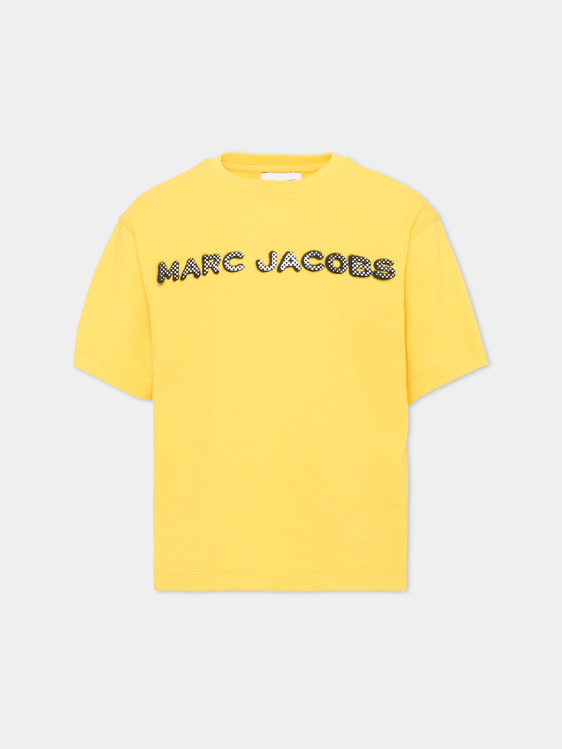 T-Shirt gialla per bambino con logo,Marc Jacobs,W61025 526