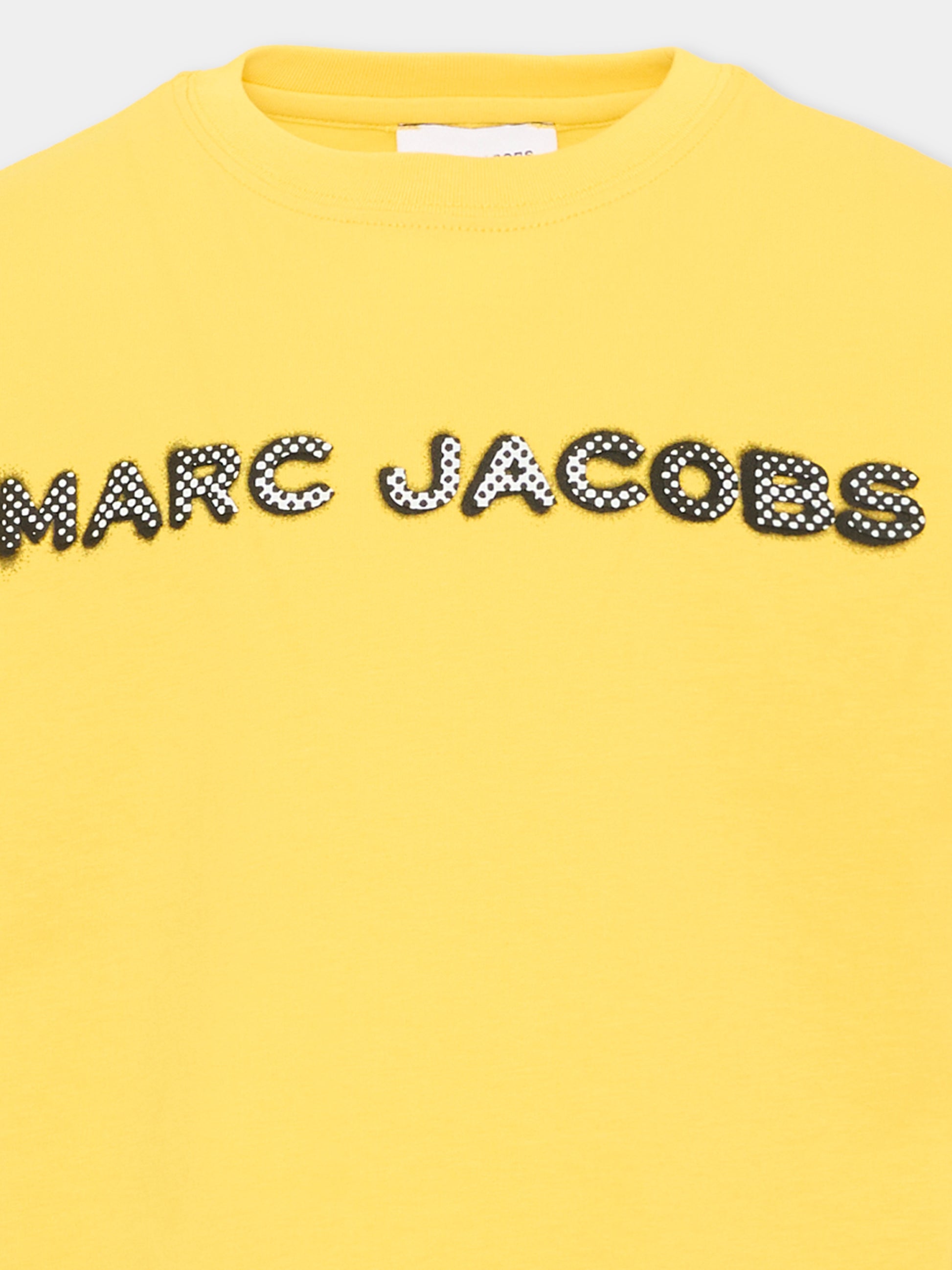 T-Shirt gialla per bambino con logo,Marc Jacobs,W61025 526