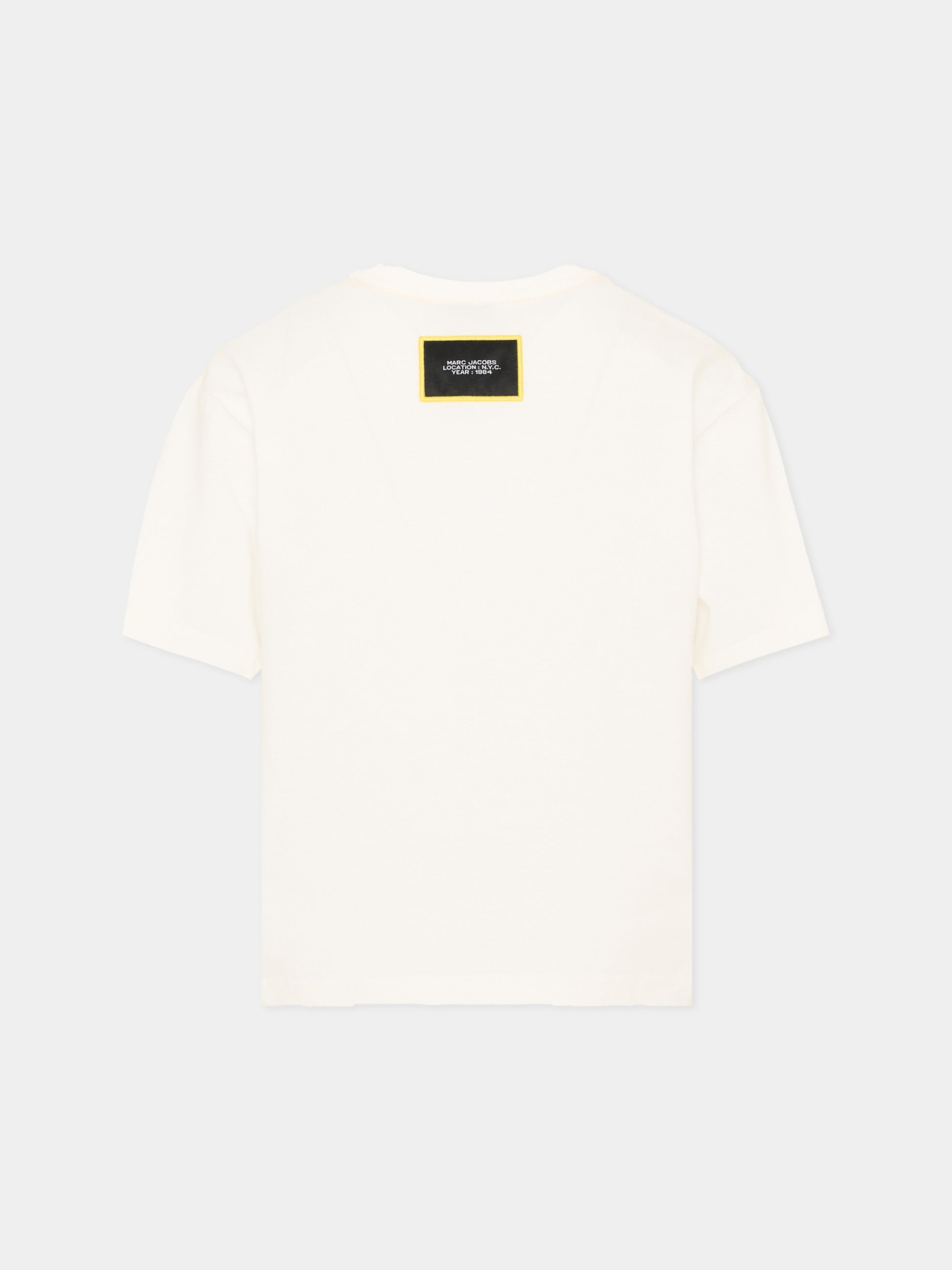 T-Shirt avorio per bambino con stampa popcorn,Marc Jacobs,W61031 126