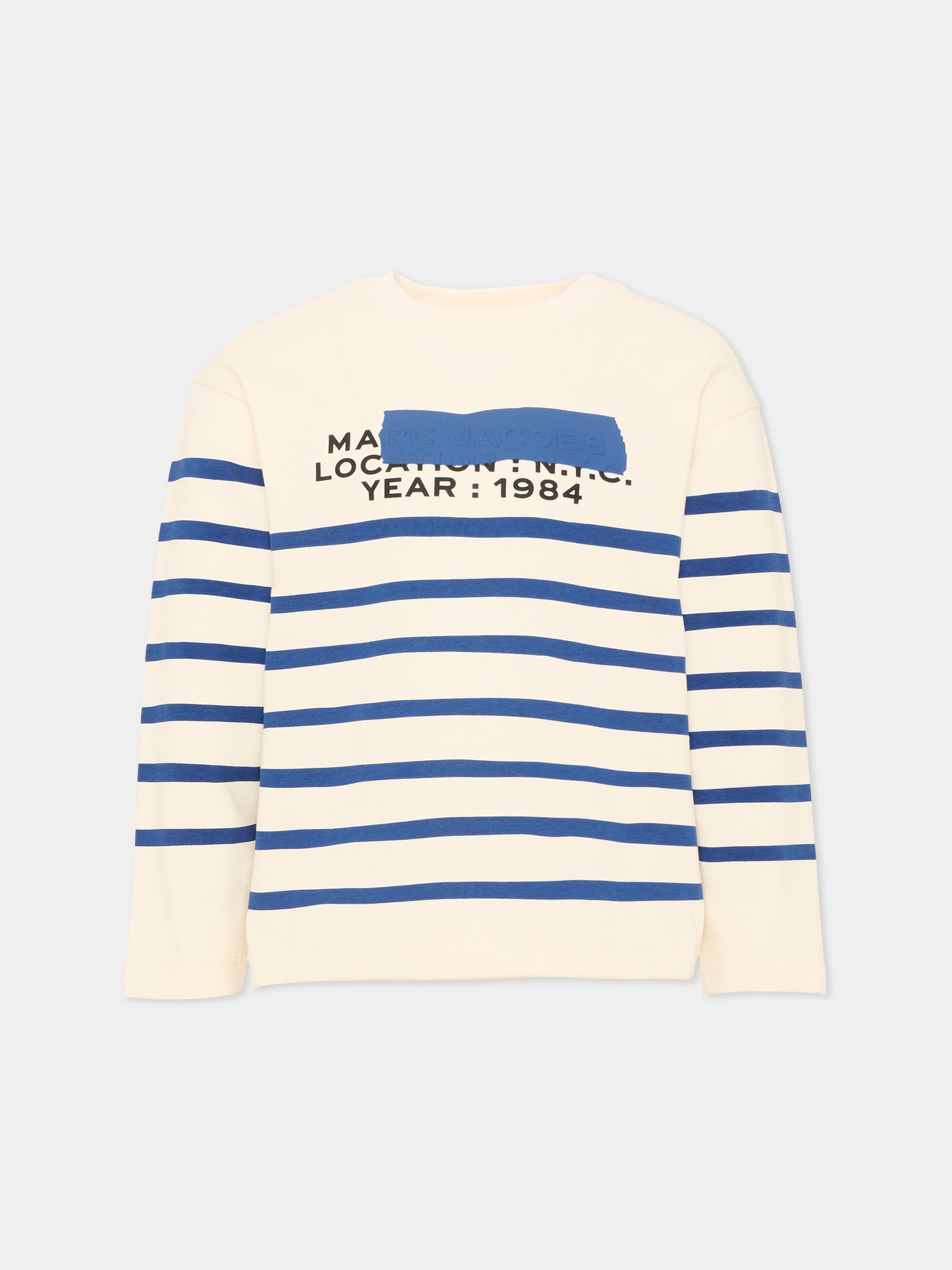 T-Shirt avorio per bambino a righe,Marc Jacobs,W61032 148