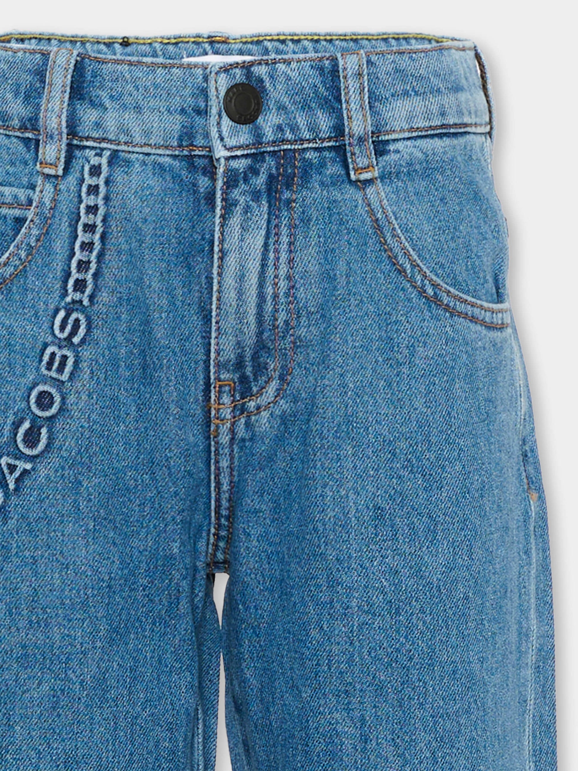 Jeans denim per bambino con logo,Marc Jacobs,W61053 Z10
