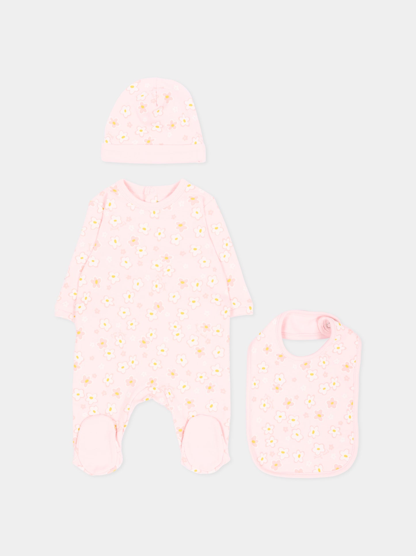 Set Tutine rosa per neonata floreale,Marc Jacobs,W61076 43M