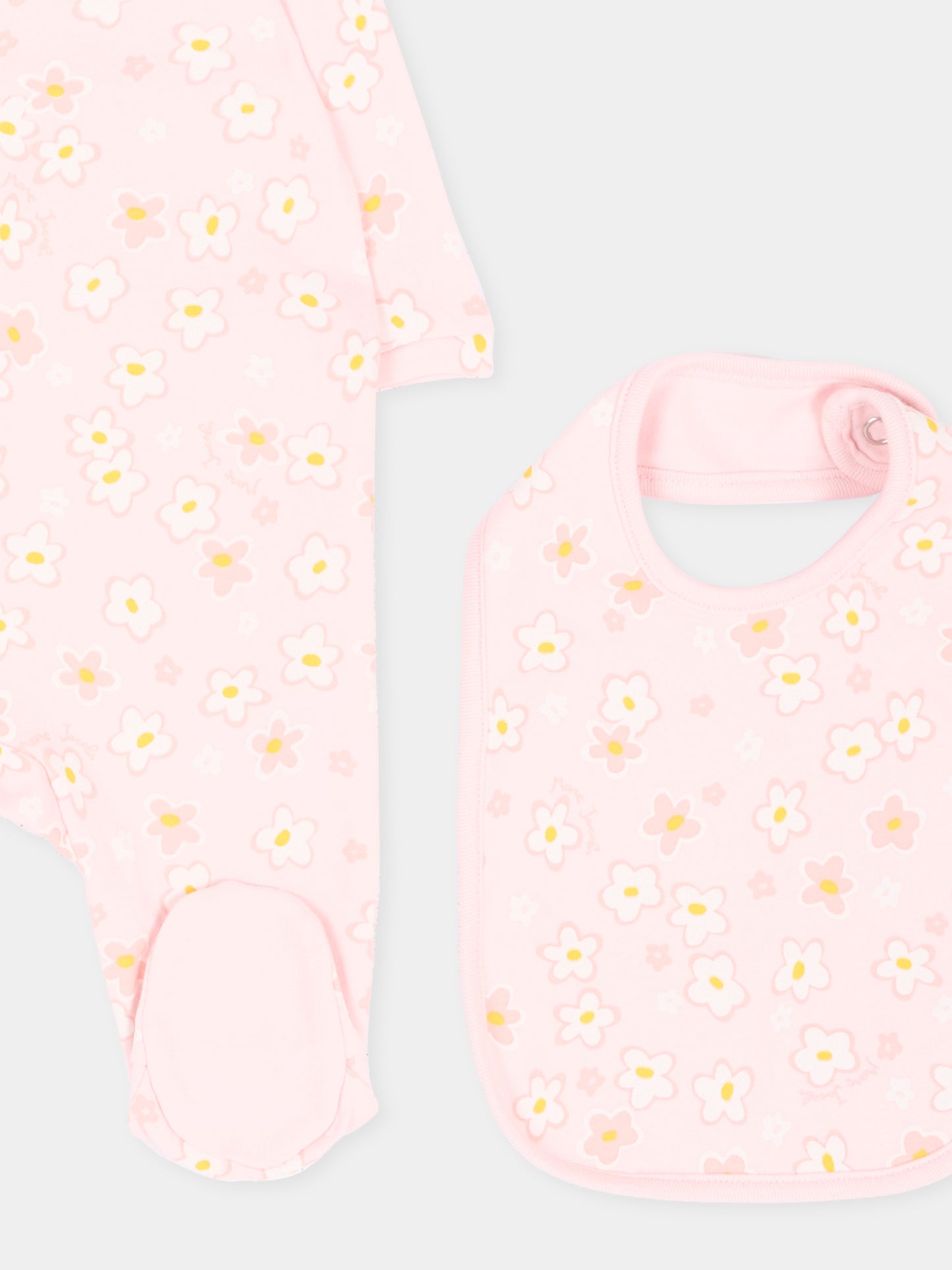Set Tutine rosa per neonata floreale,Marc Jacobs,W61076 43M