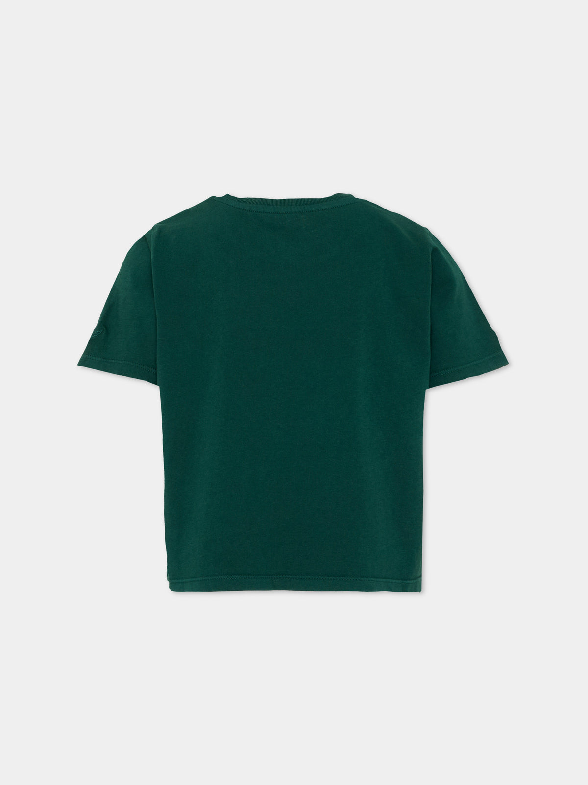T-shirt verde per bambina con scritta,Zadig & Voltaire Kids,X60793 66H