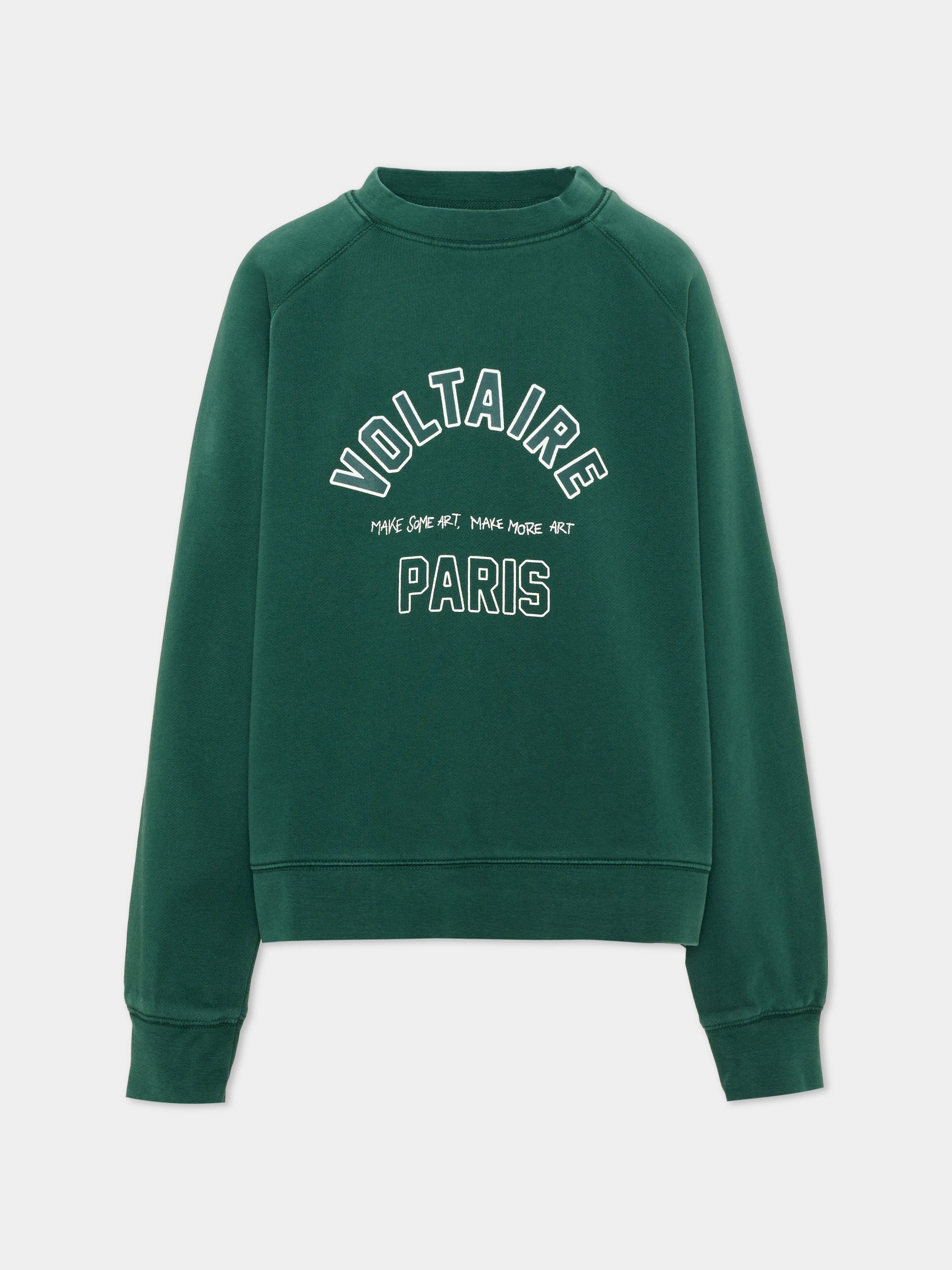 Felpa girocollo verde per bambina,Zadig & Voltaire Kids,X60798 66H