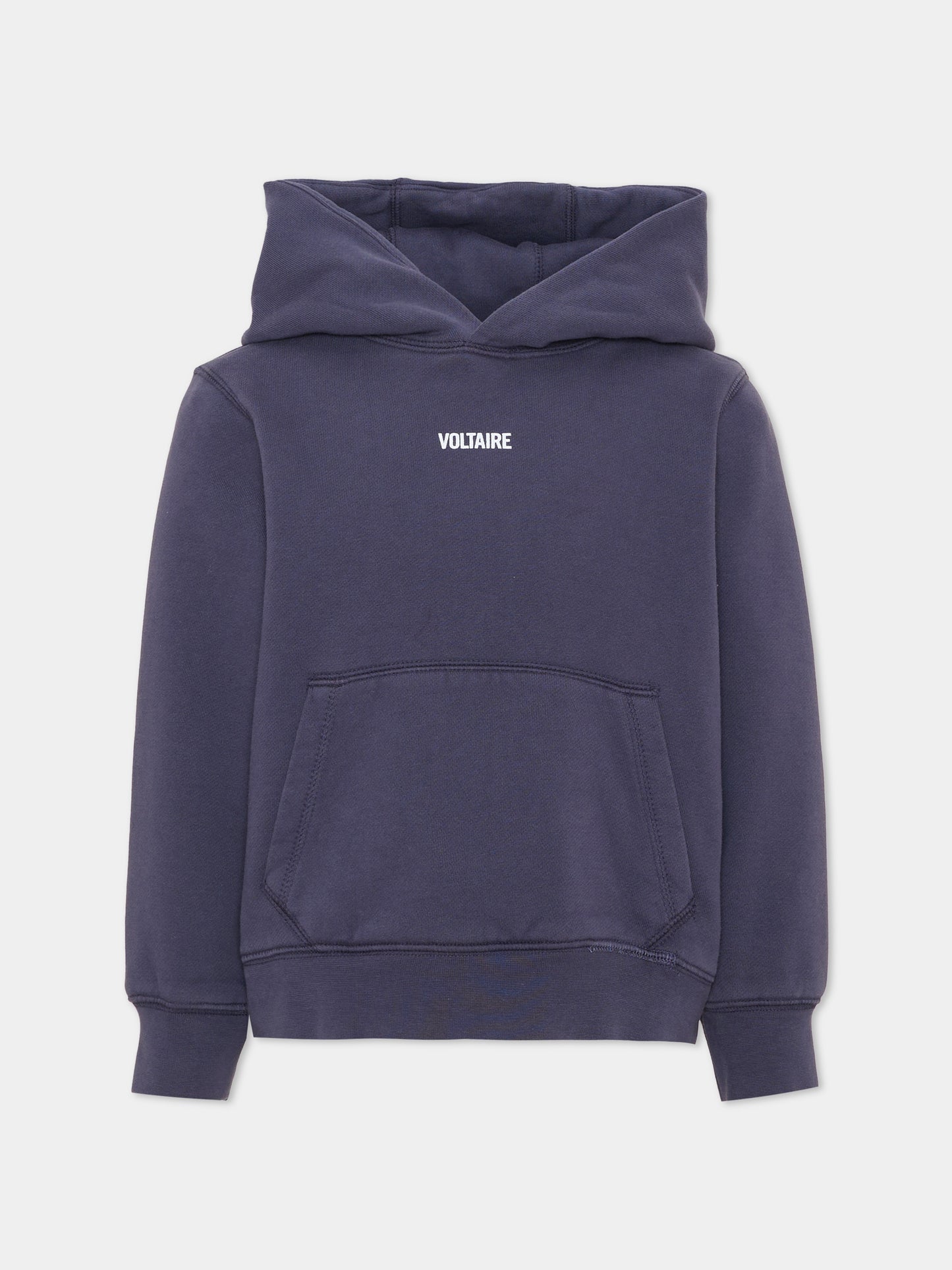 Felpa blu per bambino con logo,Zadig & Voltaire Kids,X60847 849